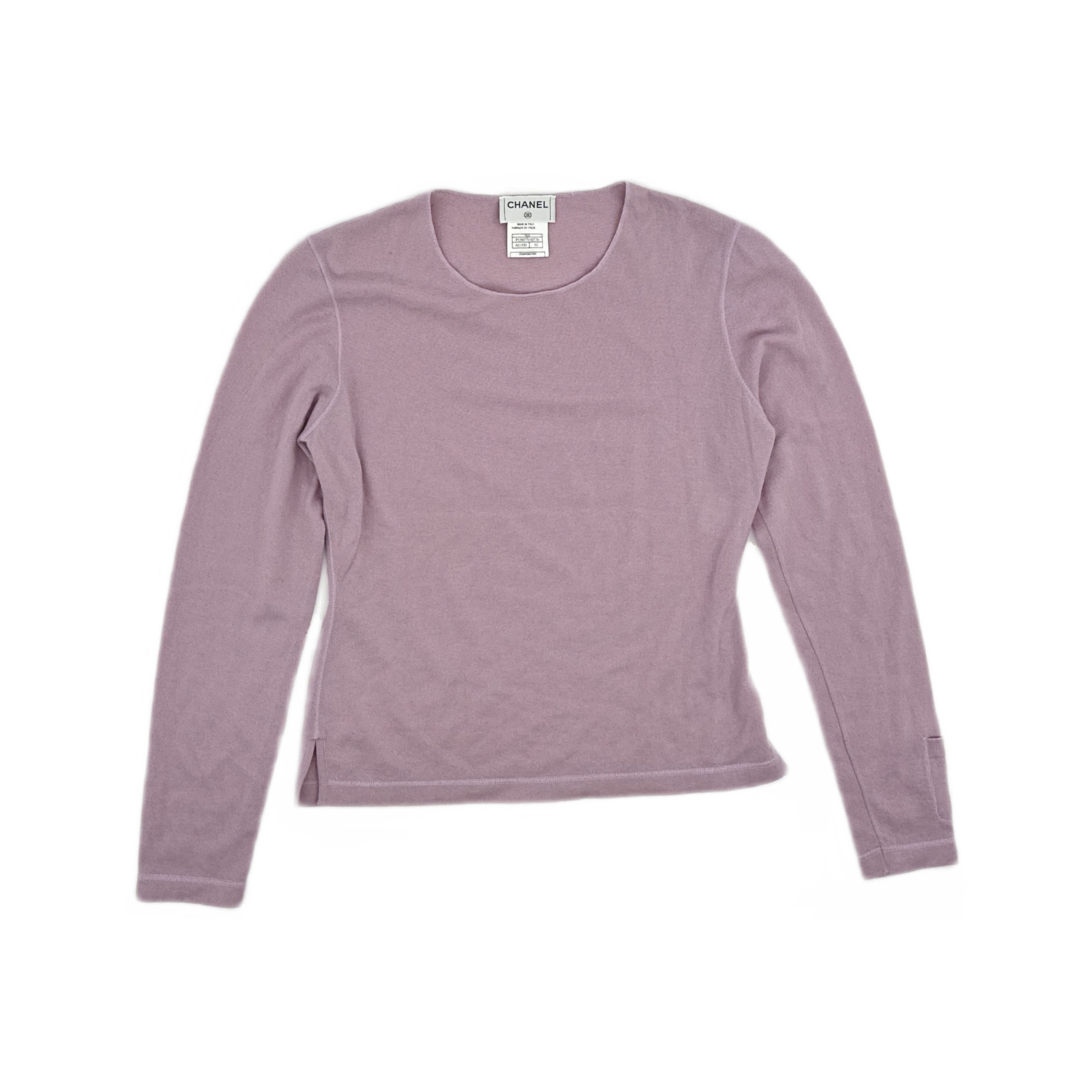 Chanel Chanel Cashmere Sweater Purple Size 42 Size M / US 6-8 / IT 42-44 - 1 Thumbnail