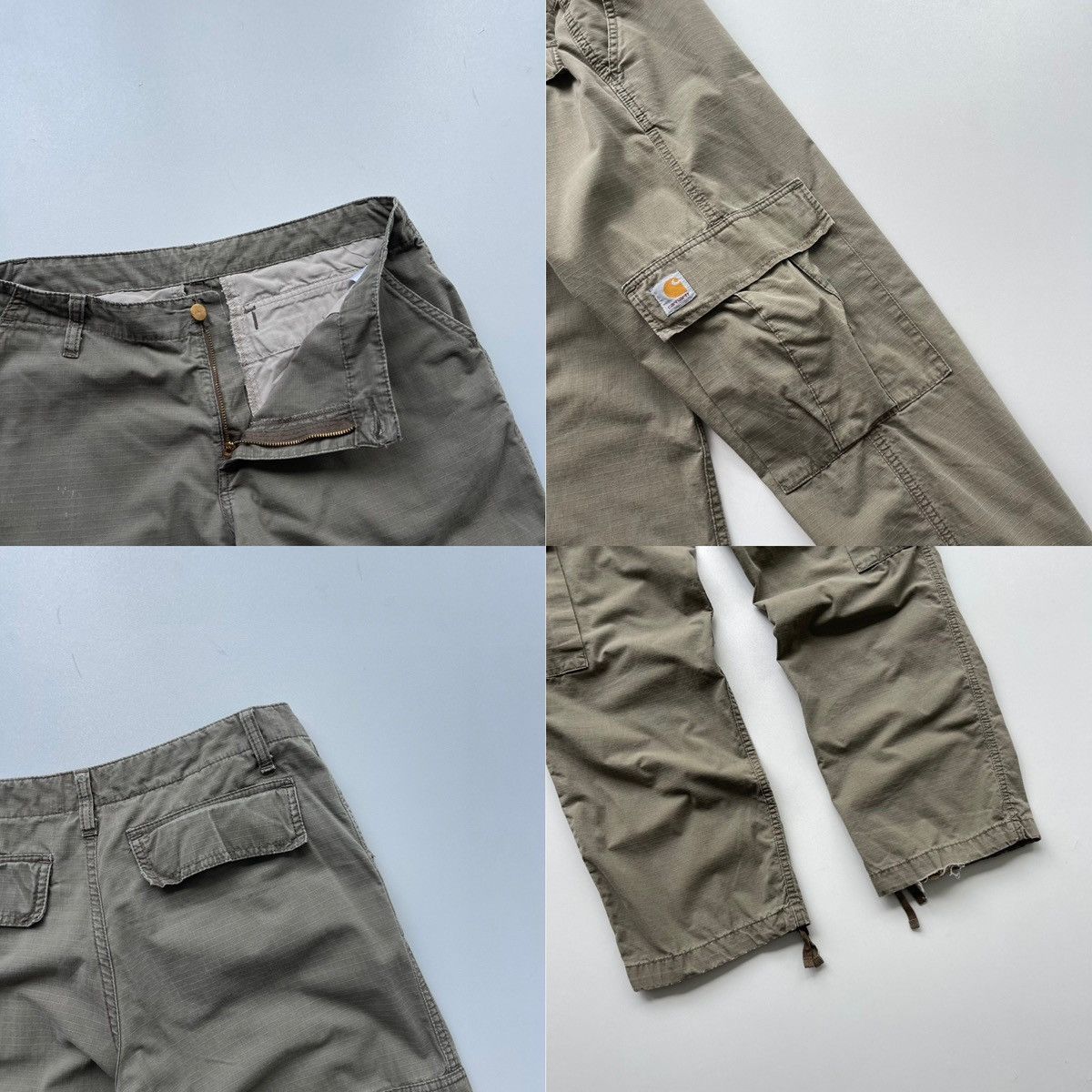 Carhartt Wip Carhartt WIP W’ Vintage Baggy Cargo Pants Olive Y2K Gorpcore Size US 31 - 4 Thumbnail