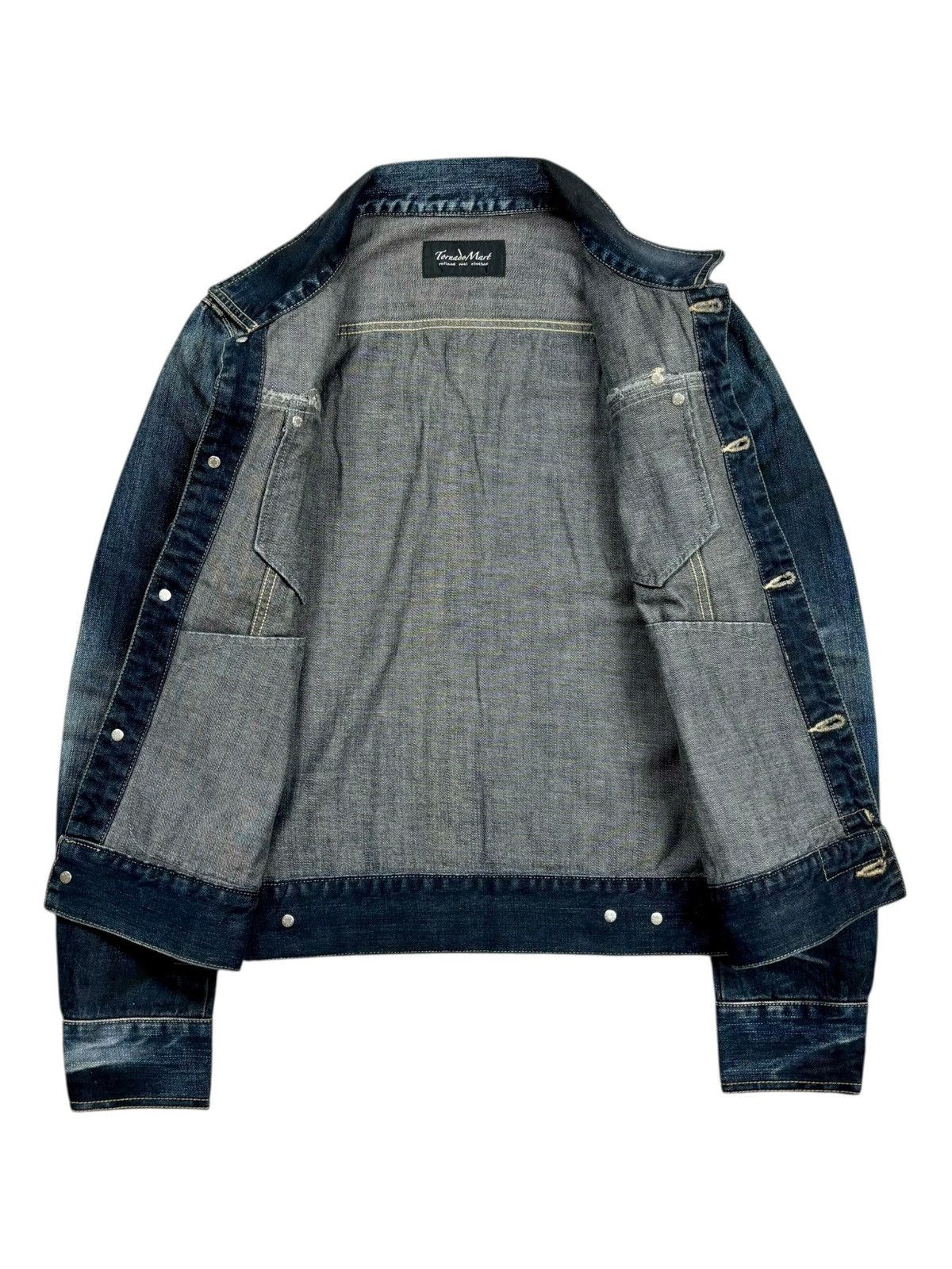 Tornado Mart 2000s Tornado Mart - Clawmark Denim Jacket Vkei Style Size US M / EU 48-50 / 2 - 2 Thumbnail