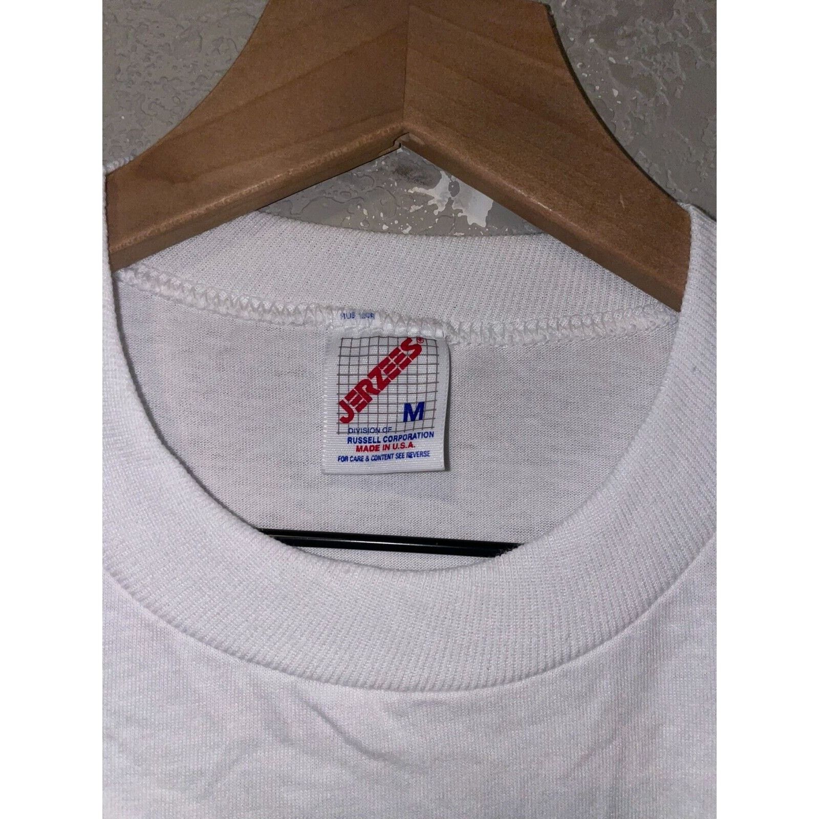 Jerzees Vintage Test Print Shirt Utah Mountain Nature White M Tee Size US M / EU 48-50 / 2 - 6 Thumbnail