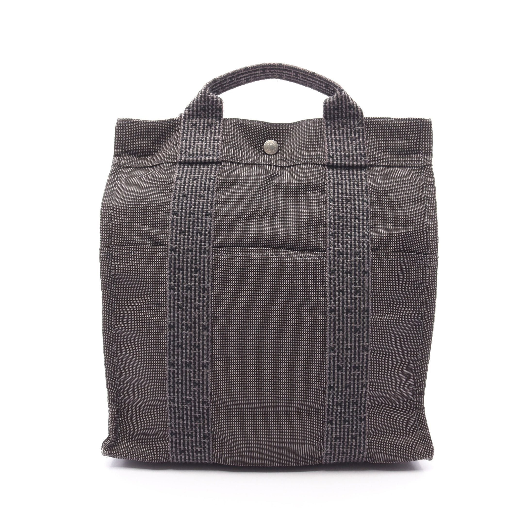 Hermes Hermes Yell Line Ado Mm Backpack Rucksack Nylon Canvas Dark Gray Silver Hardware Size ONE SIZE - 1 Thumbnail