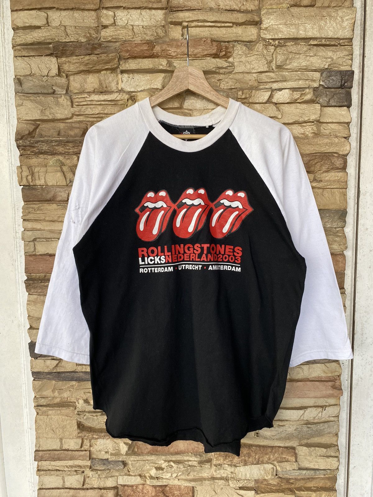 Vintage 2003 The Rolling Stones 3/4 3q Sleeve Band Tees