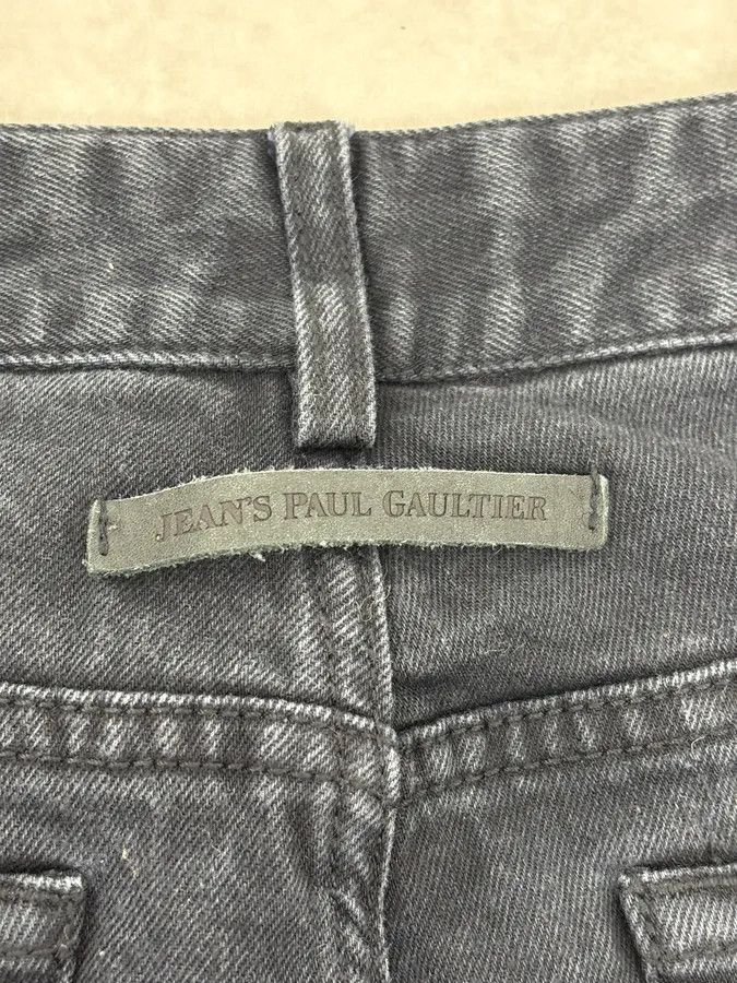Jean Paul Gaultier 2000s Jean Paul Gaultier Fossils Deep Blue Denim Jeans Size 24" / US 00 / IT 34 - 10 Thumbnail