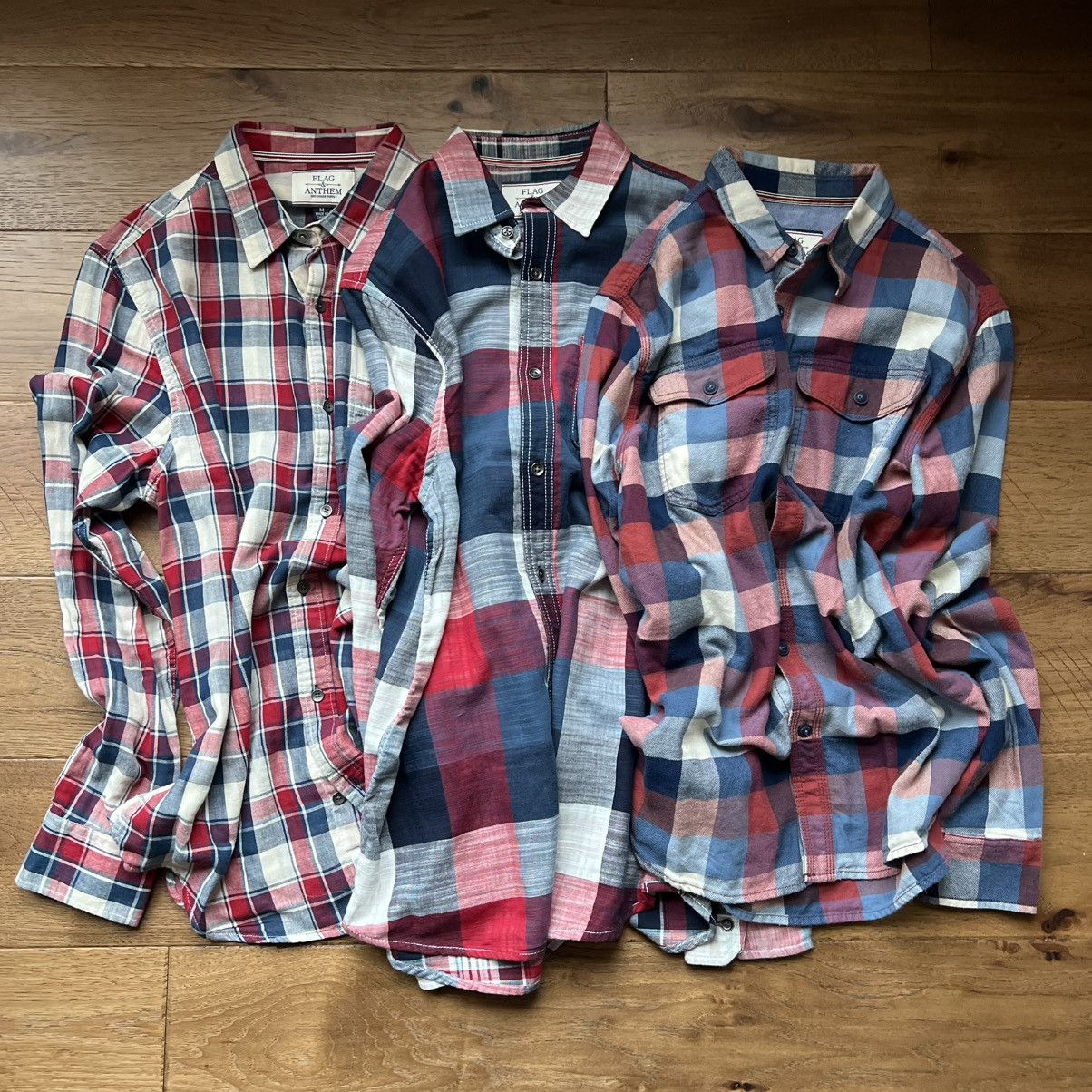 Other Flag and Anthem Plaid Shirts Flannel Lot of 3 Medium Size US M / EU 48-50 / 2 - 1 Thumbnail