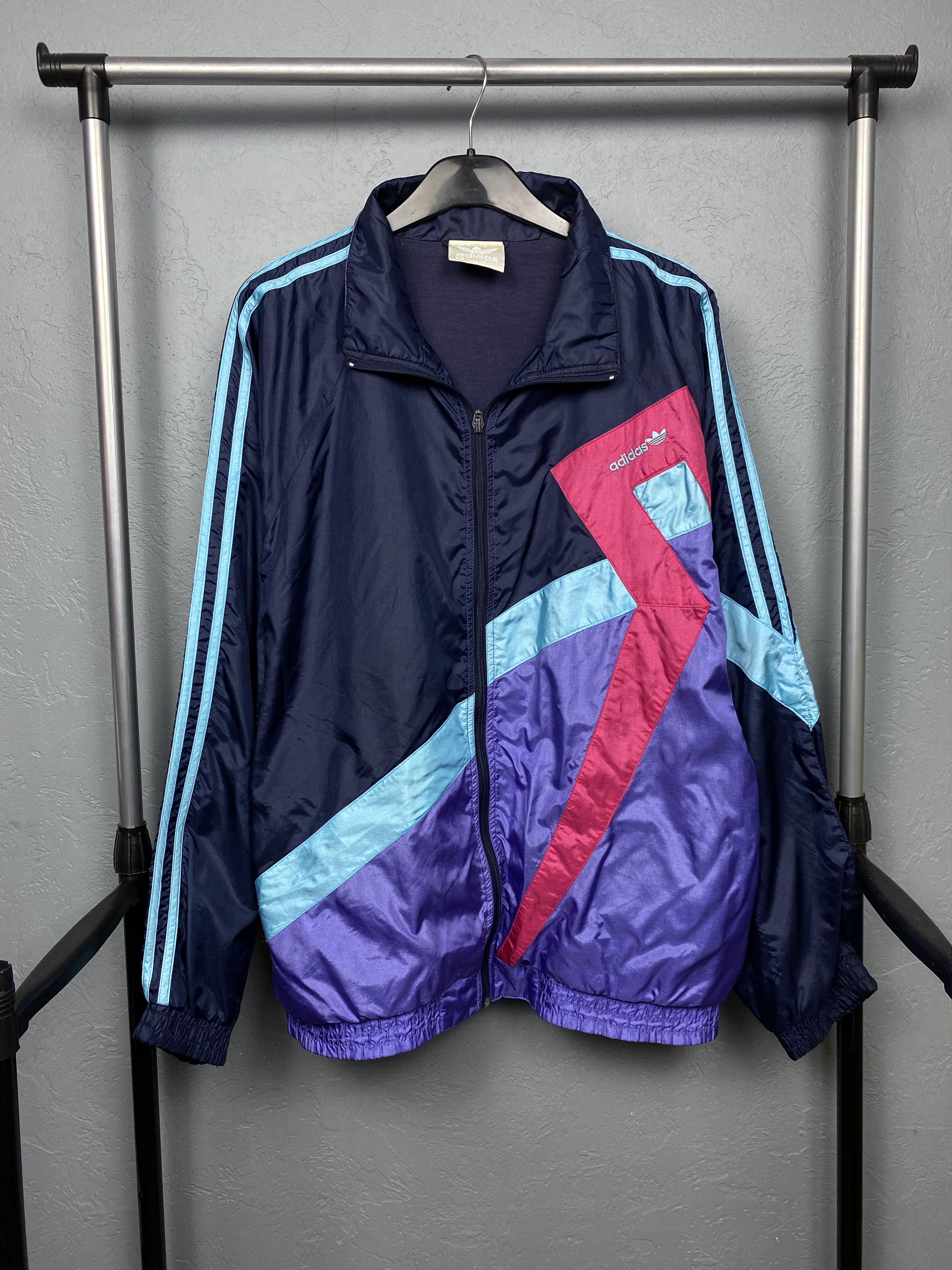 Adidas × Vintage Adidas 90s Vintage Mens Nylon Track Top Jacket Size US XL / EU 56 / 4 - 1 Thumbnail