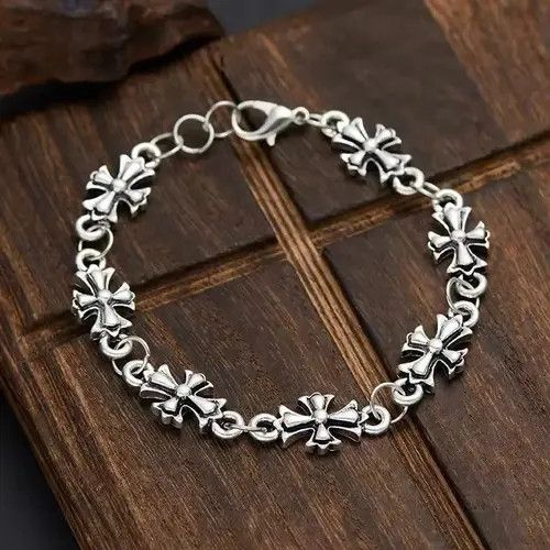 VIBE Cross Bracelet for Men Women,Punk Hip Hop Unisex Style Size ONE SIZE - 6 Thumbnail