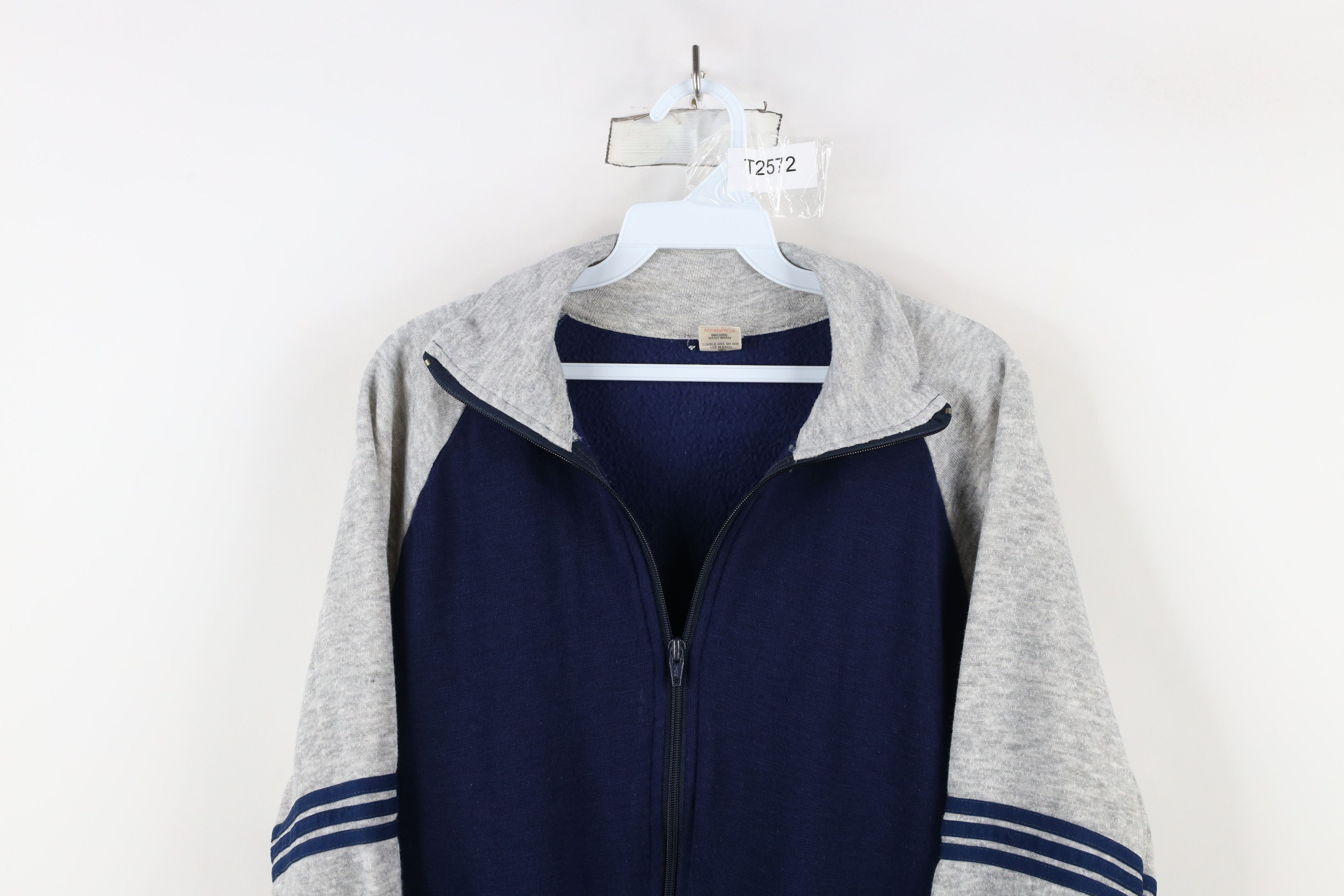 Vintage Vintage 70s Soffe Block Striped Tennis Track Jacket USA Size US M / EU 48-50 / 2 - 2 Thumbnail