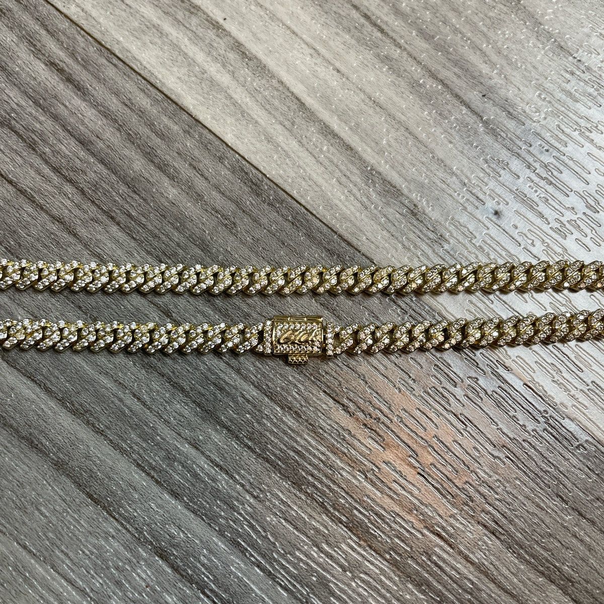 Jewelry Diamond Cuban Chain in Yellow Gold Size ONE SIZE - 4 Thumbnail
