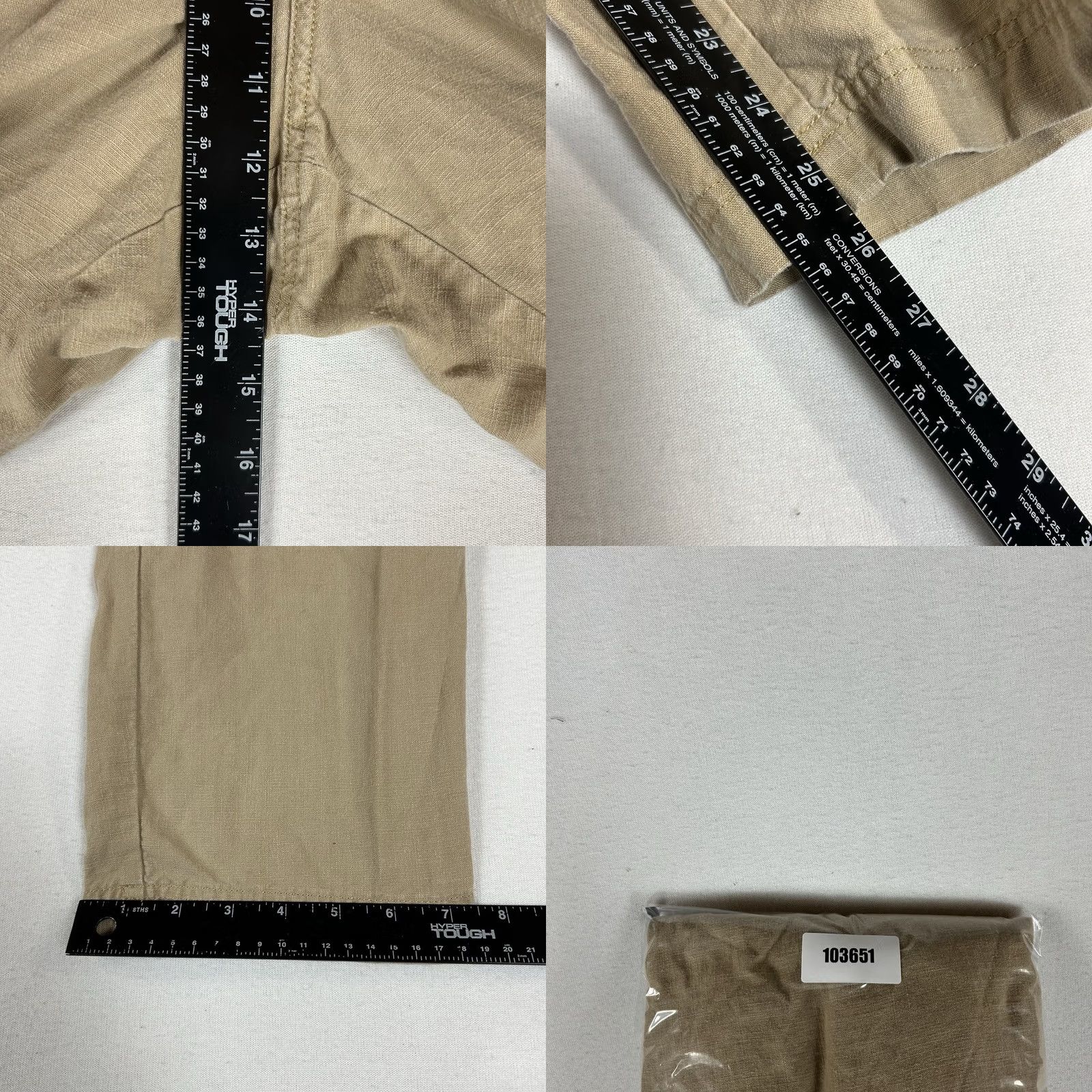 J.Crew J. Crew Linen Blend Casual Pants Womens Large Brown Tan Drawstring Yoga Gym Pants Size 36" / US 14 / IT 50 - 9 Thumbnail