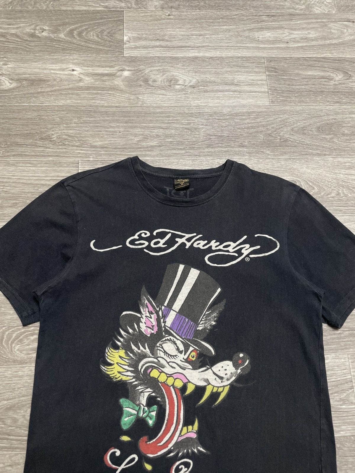 Ed Hardy Vintage Ed Hardy Lover Boy Black T-Shirt Y2K Size US M / EU 48-50 / 2 - 2 Thumbnail