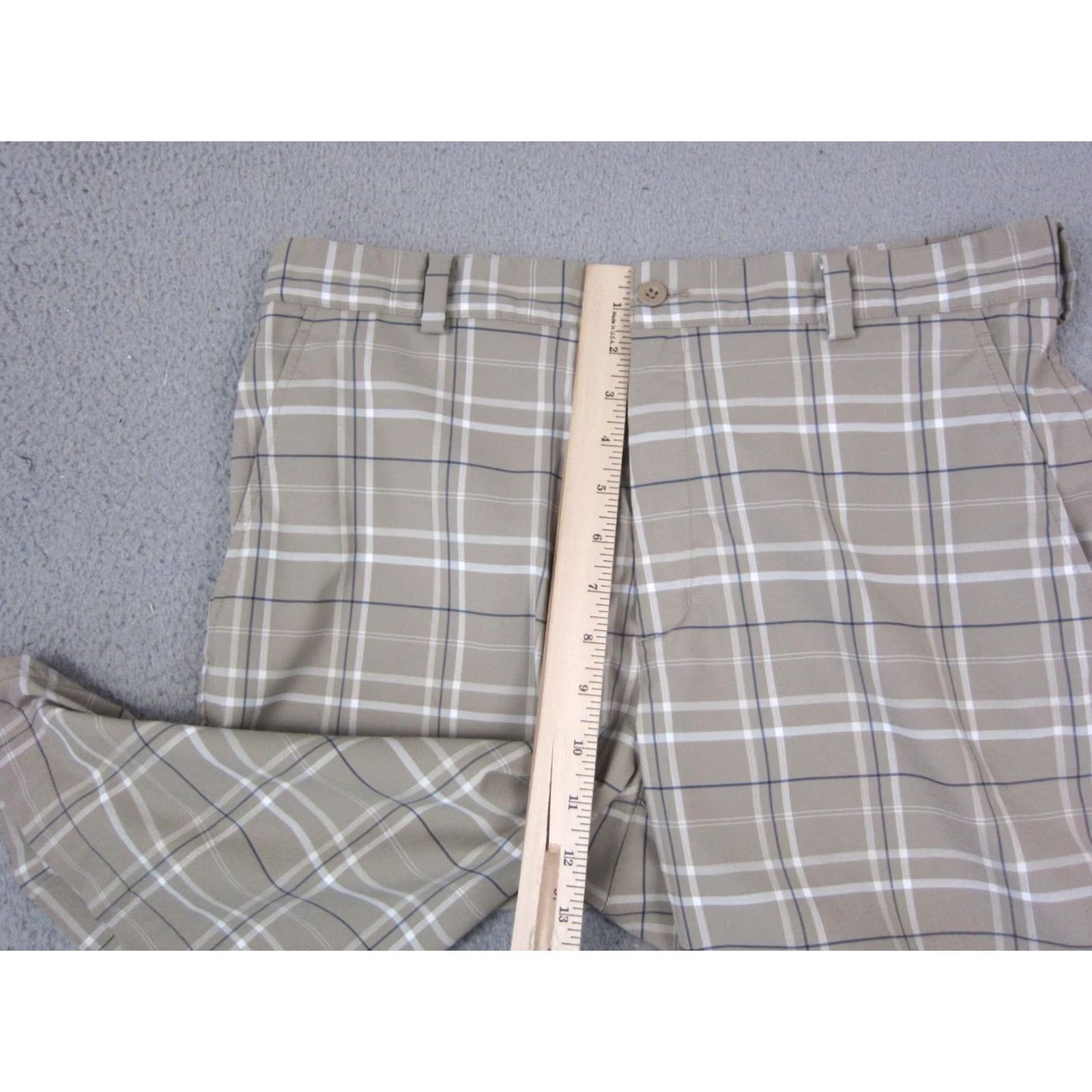 Nike Nike Golf Shorts Mens 32 Brown Plaid Check Dri-Fit Chino Pocket Zipper Button Casual Summer 90s Sports Classic Mens Size US 32 / EU 48 - 7 Thumbnail