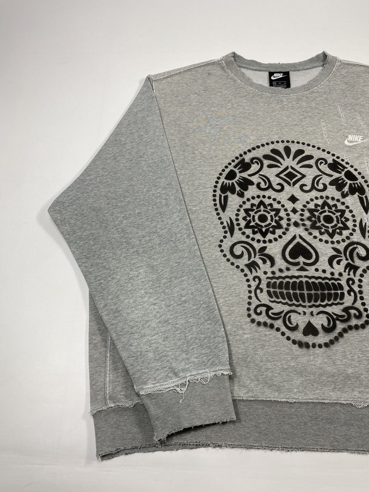 Nike Nike Distressed Mexican Skull Oversized Custom Sweatshirt Size US XXL / EU 58 / 5 - 6 Thumbnail