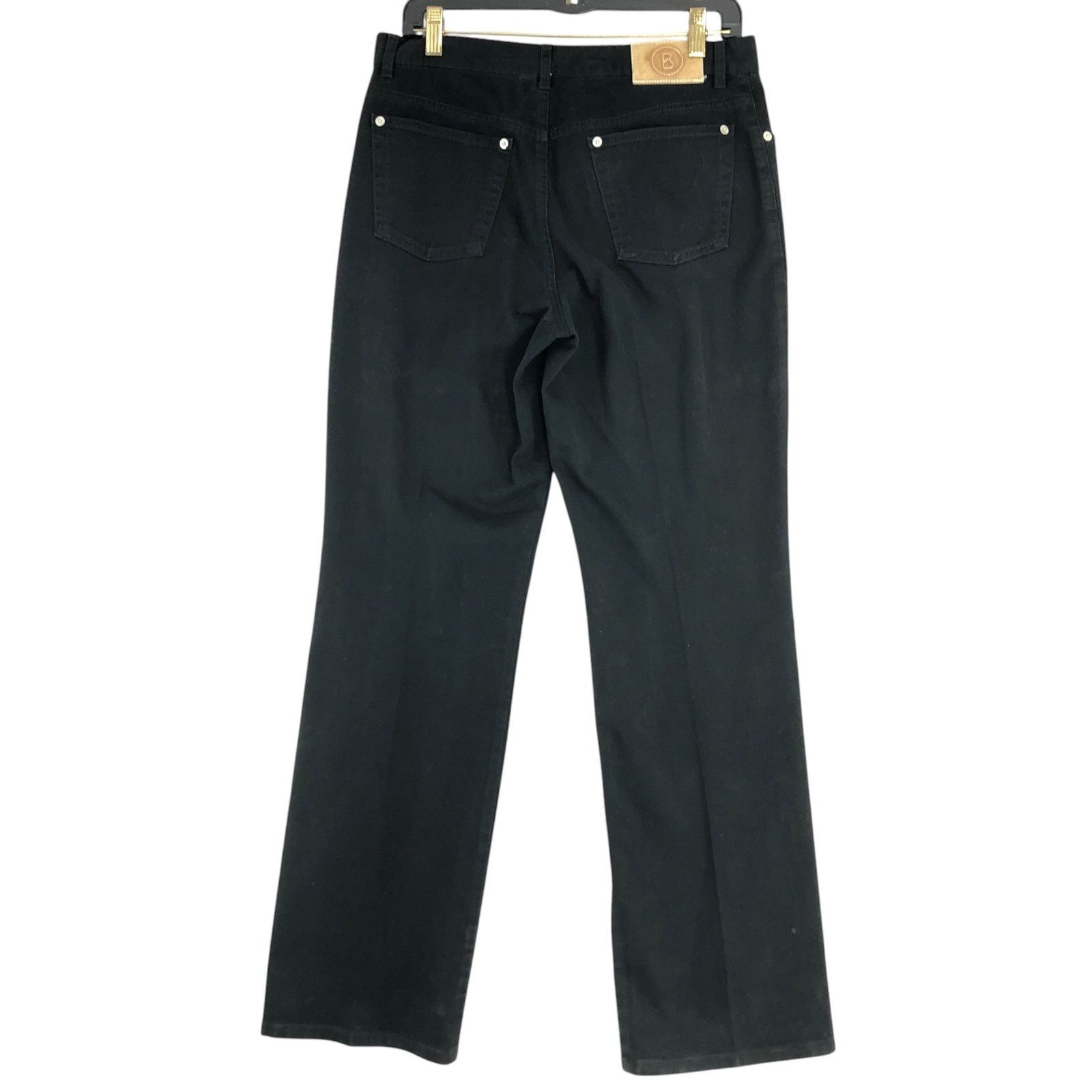 Bogner Bogner Womens Size 10 Long Jeans Straight Leg Stretch Black Size 32" / US 10 / IT 46 - 7 Thumbnail