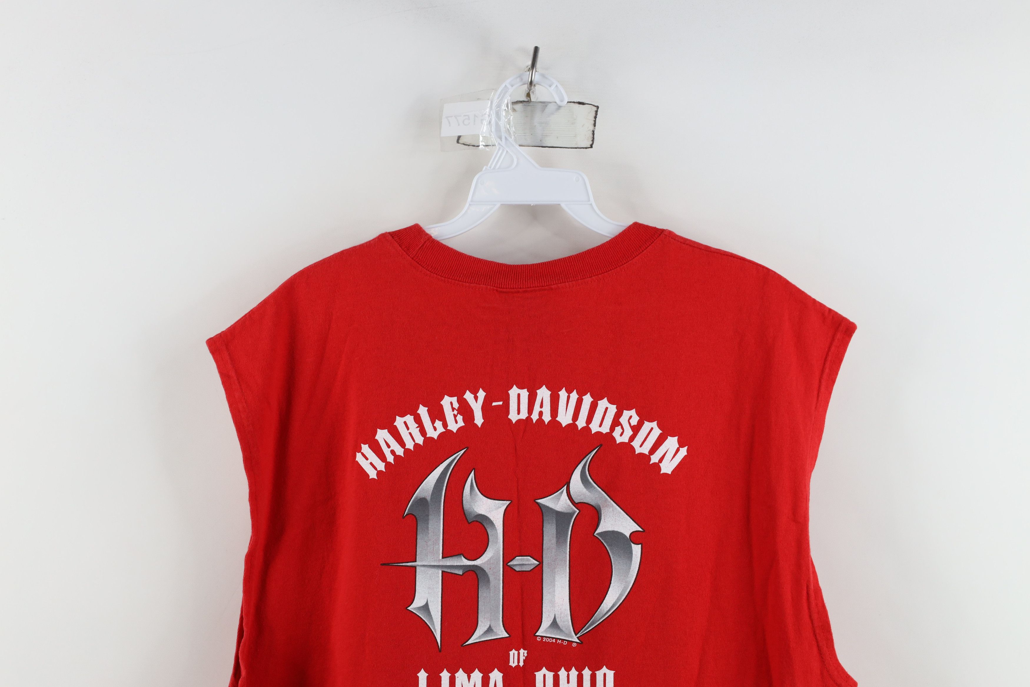 Harley Davidson Vintage Y2K 2004 Harley Davidson Spell Muscle T-Shirt Red Size US L / EU 52-54 / 3 - 13 Thumbnail