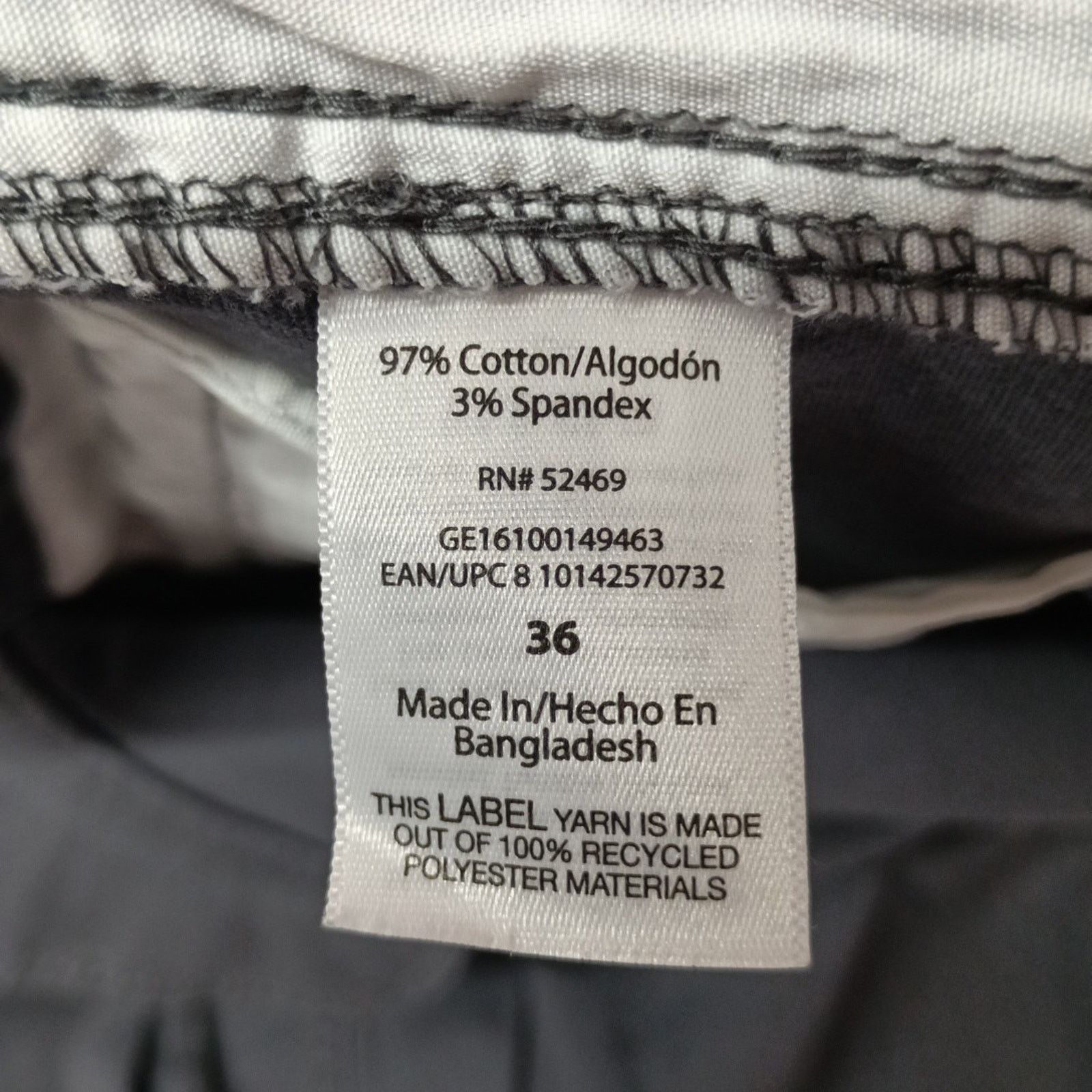 George George Cargo Shorts Men's Size 36 Gray Flat Front 10" Inseam Size US 36 / EU 52 - 3 Thumbnail