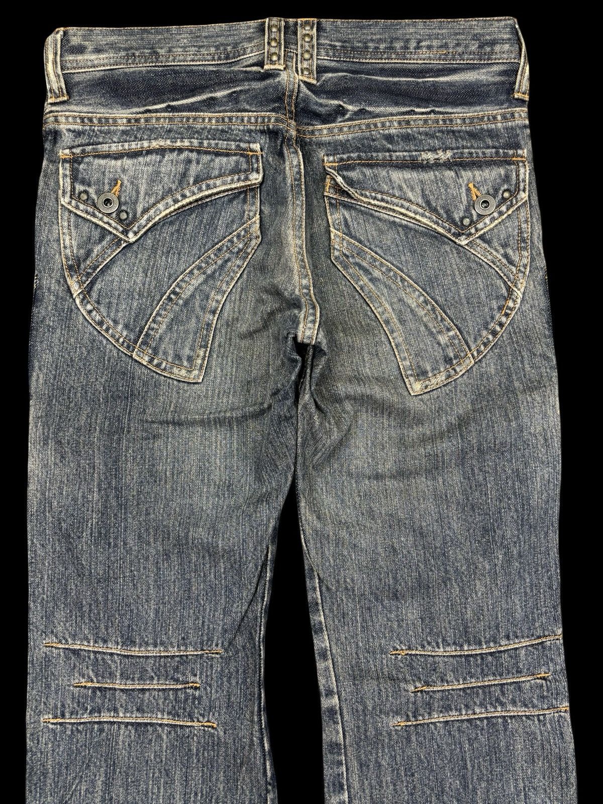 Japanese Brand 💥SUPER FLARE💥EDGE RUPERT Multipocket Flare Punk Jeans F701 Size US 29 - 14 Thumbnail