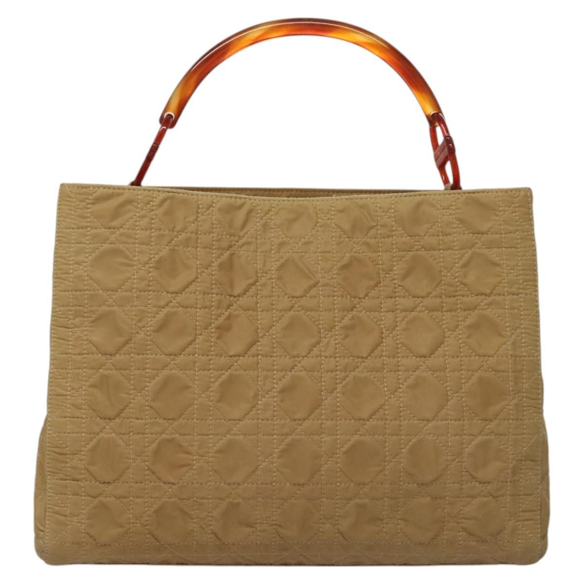 Dior DIOR Lady DIOR Hand Bag Nylon Plastic Beige Silver Size ONE SIZE - 2 Thumbnail
