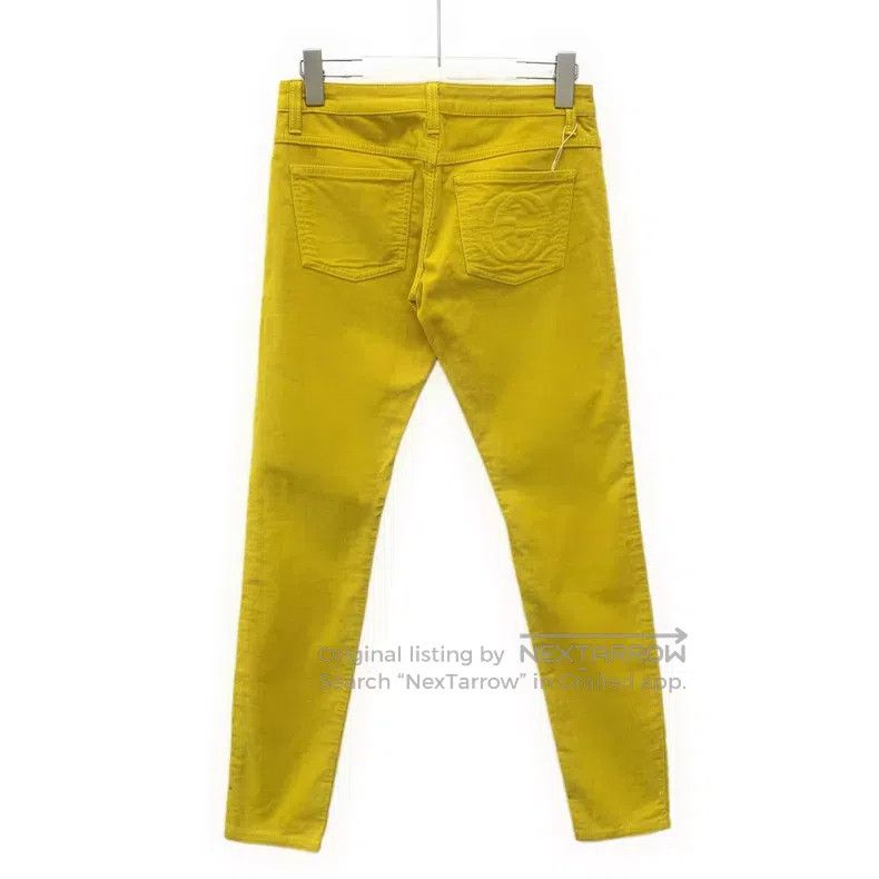 Gucci Gucci Yellow cotton casual trousers Size 25" / US 0 / IT 36 - 2 Thumbnail