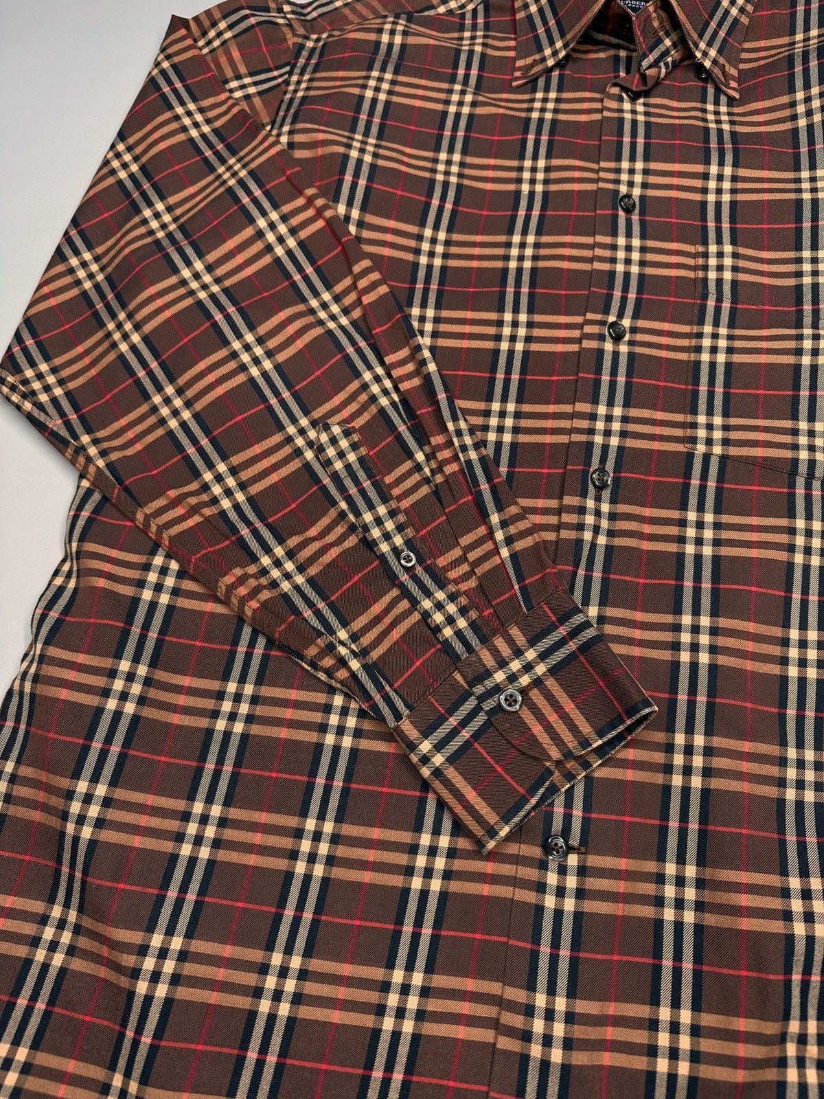 Burberry × Vintage Burberry Button Up Shirt Nova Check Size US L / EU 52-54 / 3 - 7 Thumbnail