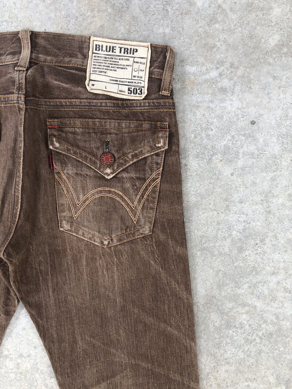 Edwin Japanese Edwin 503 Flared Jeans Distressed Jeans Size US 35 - 10 Thumbnail
