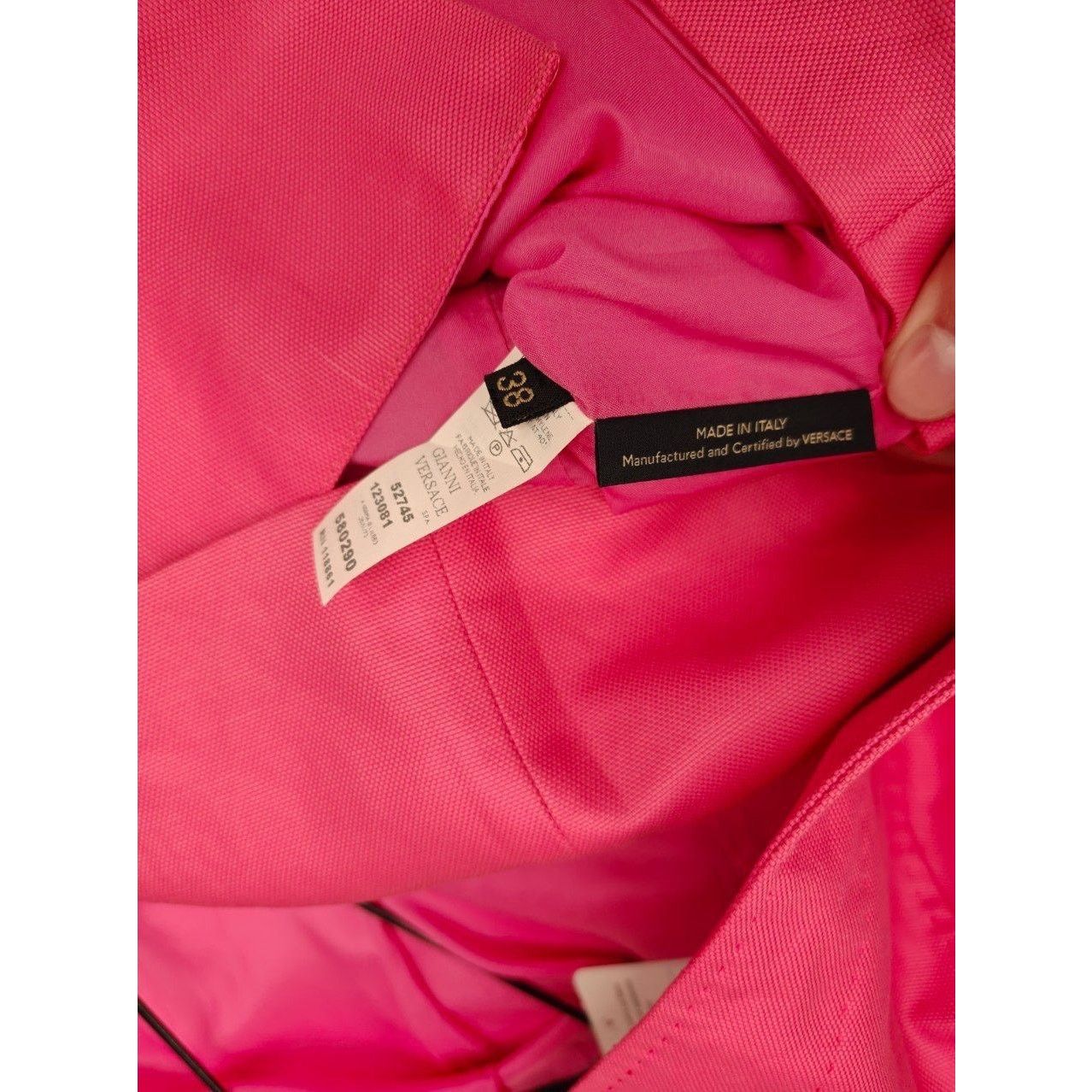 Versace Versace Pink Cotton Skirt Suit - Size S Size S / US 4 / IT 40 - 7 Thumbnail