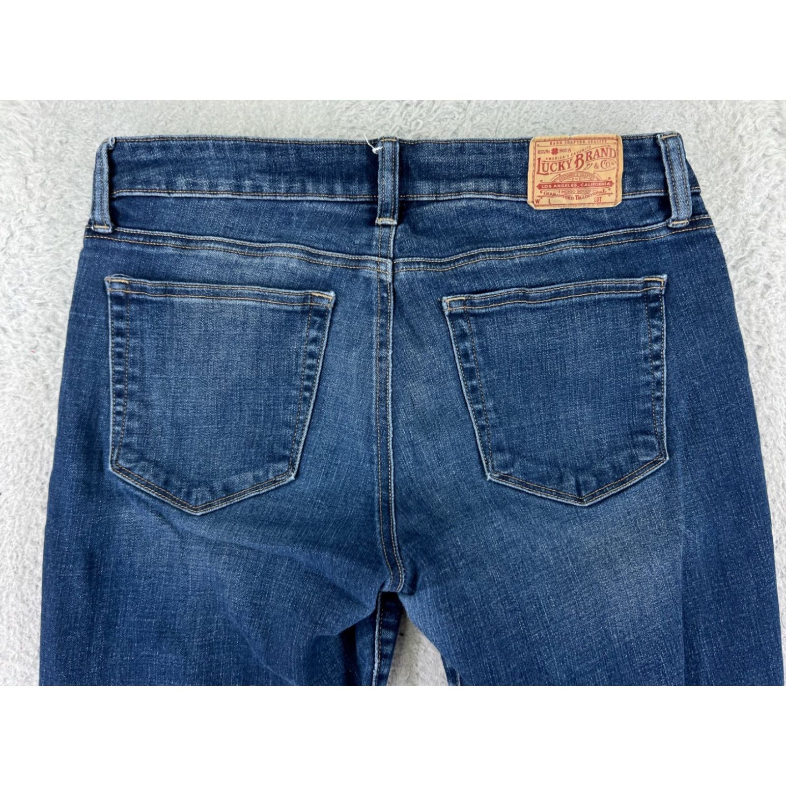 Lucky Brand Lucky Brand Jeans Womens 6 Blue Denim Skinny Regular 5-Pocket Distressed Cotton Blend 90s Style Mens, Womens Size 28" / US 6 / IT 42 - 3 Thumbnail