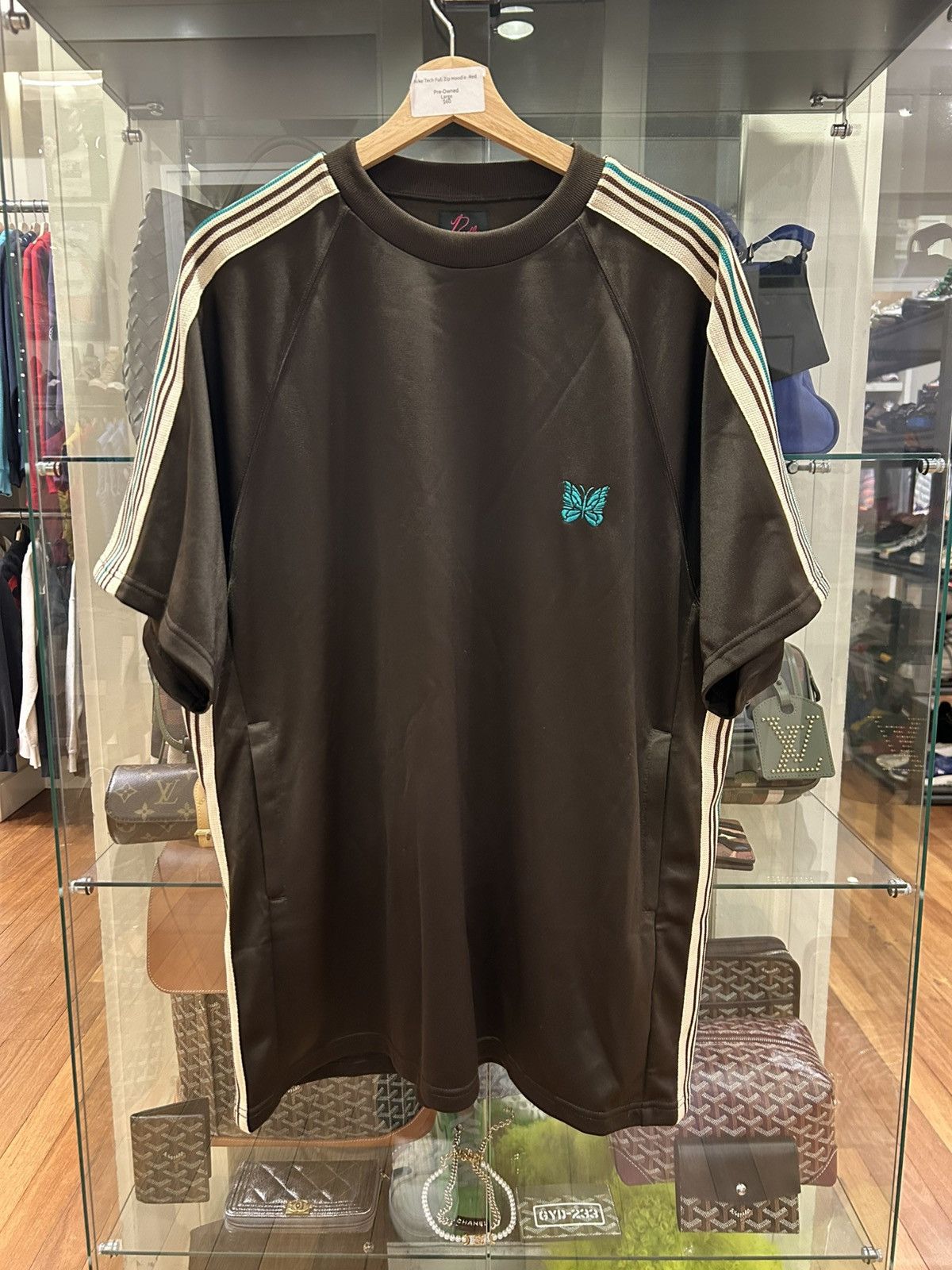 Needles Track Stripe Short Sleeve Tee