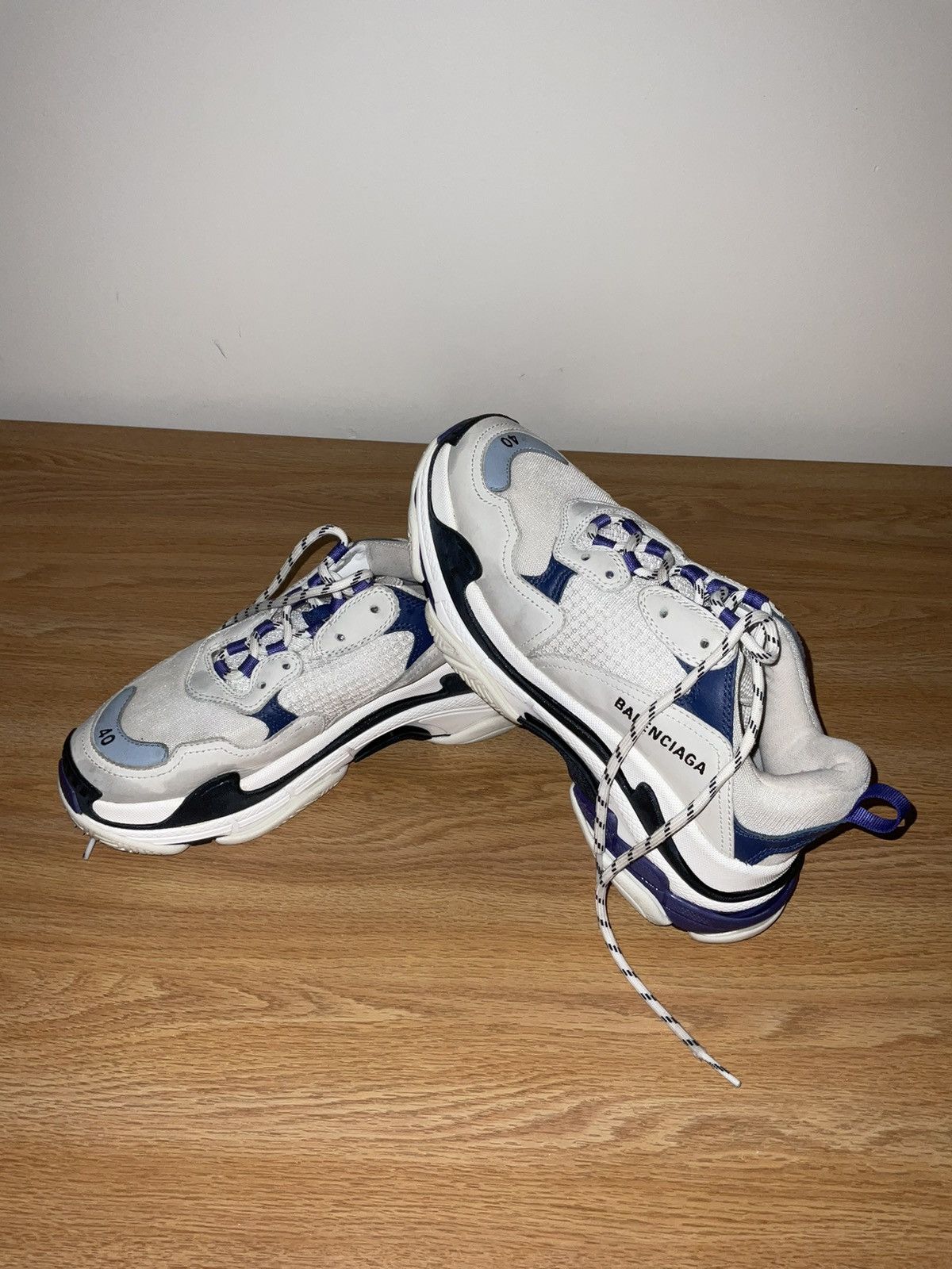 Balenciaga BALENCIAGA WOMENS TRIPLE S SNEAKER PURPLE WHITE 40EU 10USw Grailed