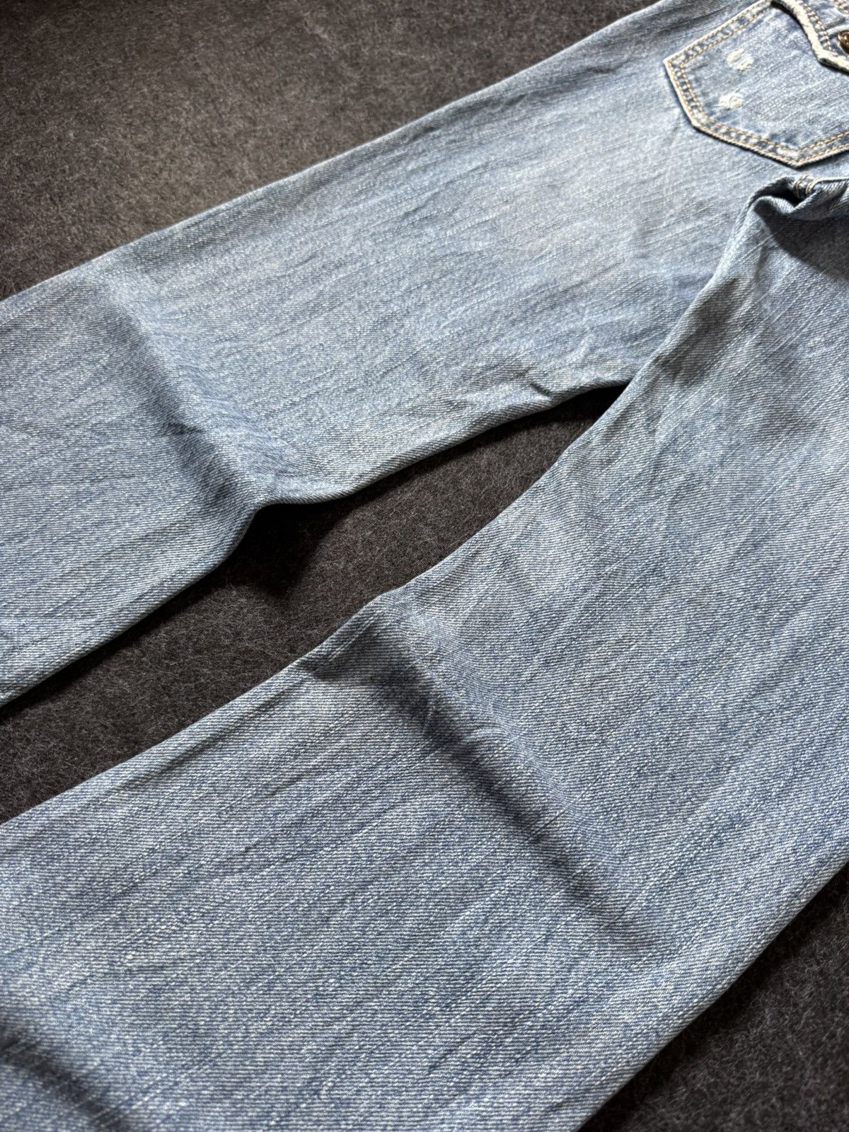 Hysteric Glamour × Japanese Brand Distressed Boro Studded Flare Jeans Japanese Brand Size US 28 / EU 44 - 15 Thumbnail