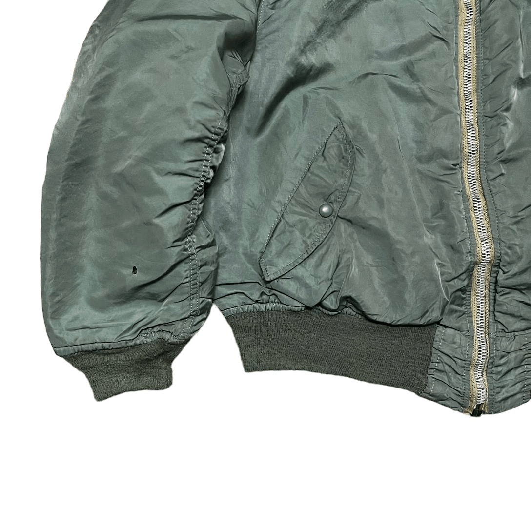 Alpha Industries Vintage Alpha Industries Ma 1 Flight Bomber Jacket Size US L / EU 52-54 / 3 - 3 Thumbnail