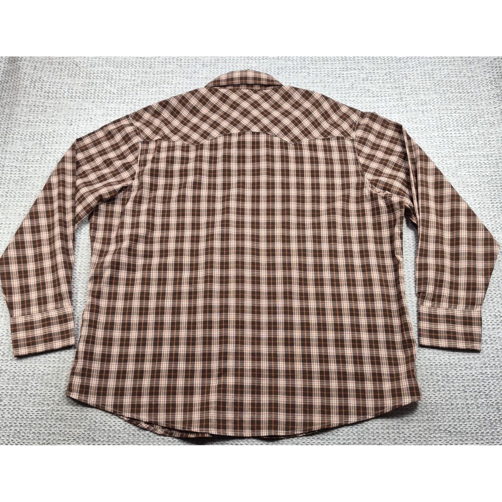Wrangler Wrangler Wrancher Snap Up Shirt Mens 2XL Plaid Long Sleeve Western Cowboy Size US XXL / EU 58 / 5 - 6 Thumbnail