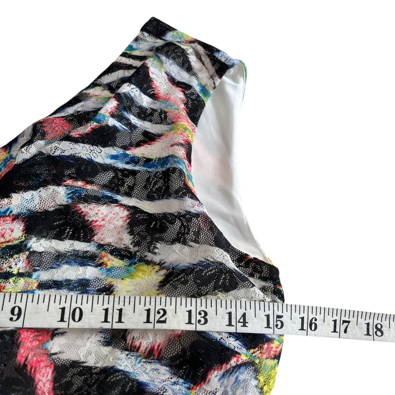 Just Cavalli Just Cavalli Multicolor Abstract Print Lace Blouse Size S / US 4 / IT 40 - 7 Thumbnail
