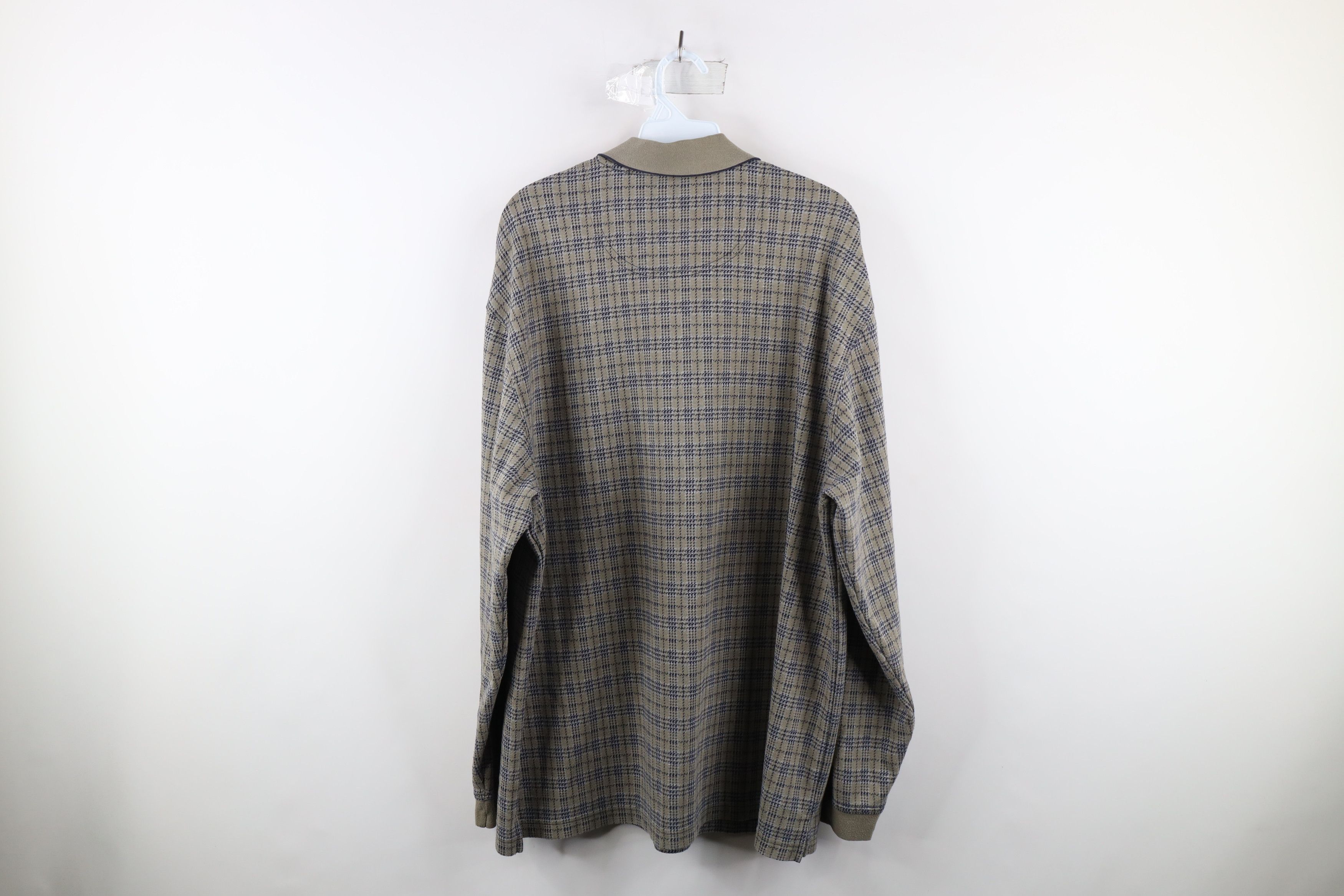 Vintage Vintage 90s Streetwear Long Sleeve Rugby Polo Shirt Plaid Size US XL / EU 56 / 4 - 6 Thumbnail