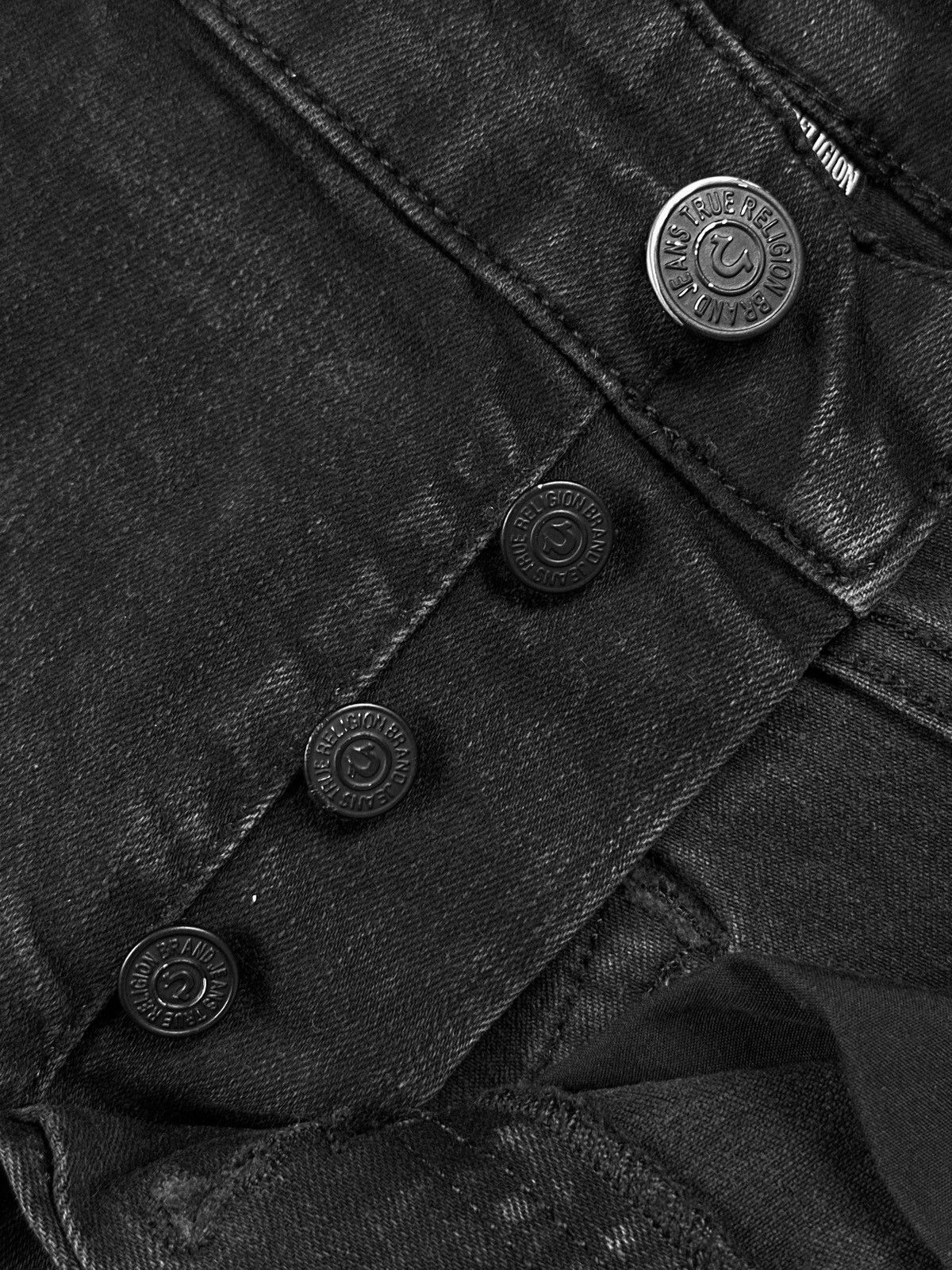 True Religion True Religion Tony Skinny Full Black Opium Stretch Jeans W33 Size US 33 - 12 Thumbnail
