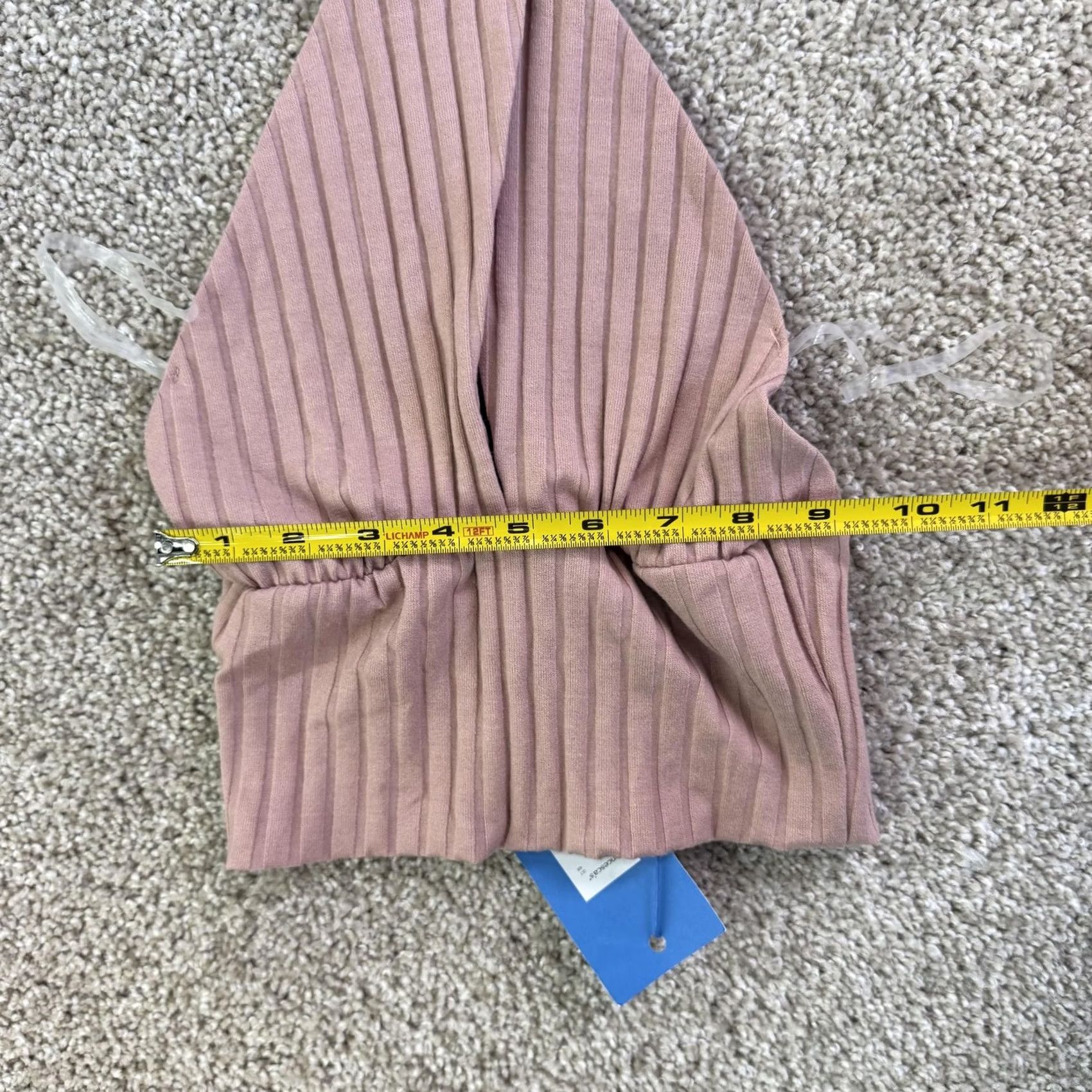 Vintage Kenzie + Francesca's Womens XS Pink Ribbed Knit Halter Cropped Stretch Tank Top Size XS / US 0-2 / IT 36-38 - 6 Thumbnail