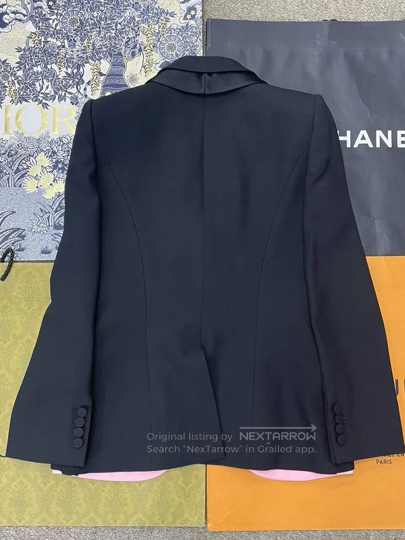 Alexander McQueen Alexander Mcqueen Pink and black colour-blocked suit jacke Size M / US 6-8 / IT 42-44 - 2 Thumbnail