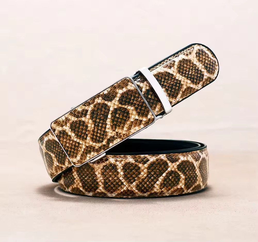 Other Khaki Snake Buckle Cowskin Waist Strap Belt Size ONE SIZE - 1 Thumbnail