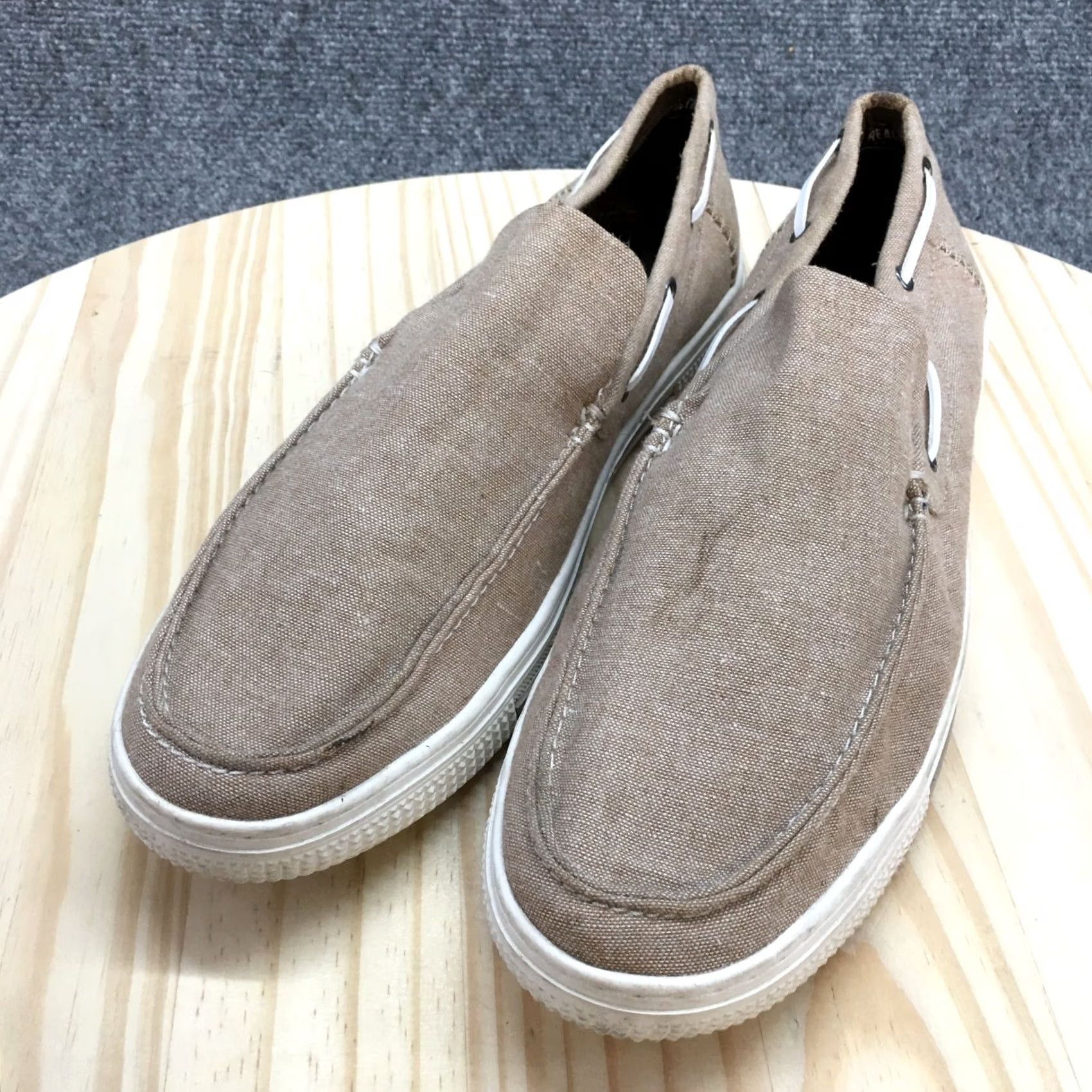 Vintage Reaction Kenneth Cole Shoes Mens Ankir Slip On Sneakers Brown Fabric Low Top) Size US L / EU 52-54 / 3 - 3 Thumbnail