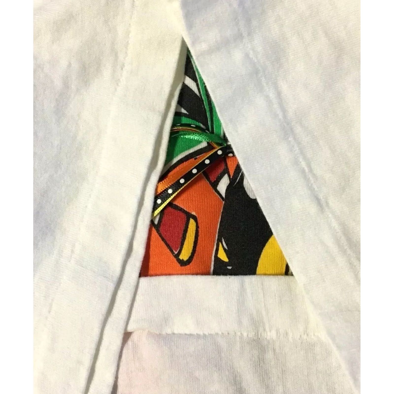 Hanes VINTAGE 90s Halloween Shirt Hanes White 2XL Graphic Tee Ghost Pumpkin Candy Corn Bats Single Stitch Mens Size US XXL / EU 58 / 5 - 6 Thumbnail