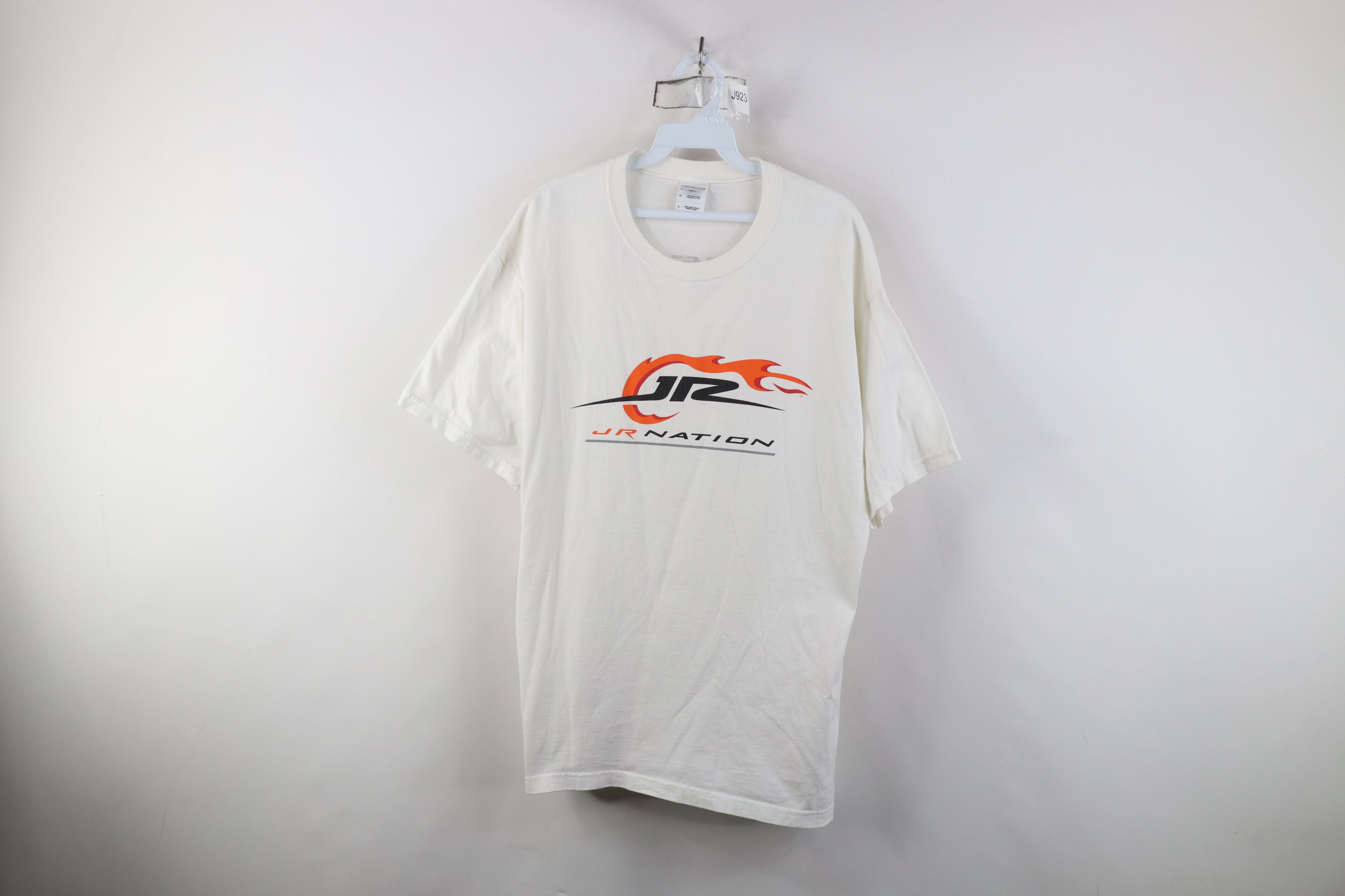 Vintage Vintage Jr Crew JR Nation Fire Flames Racing T-Shirt Size US L / EU 52-54 / 3 - 1 Thumbnail