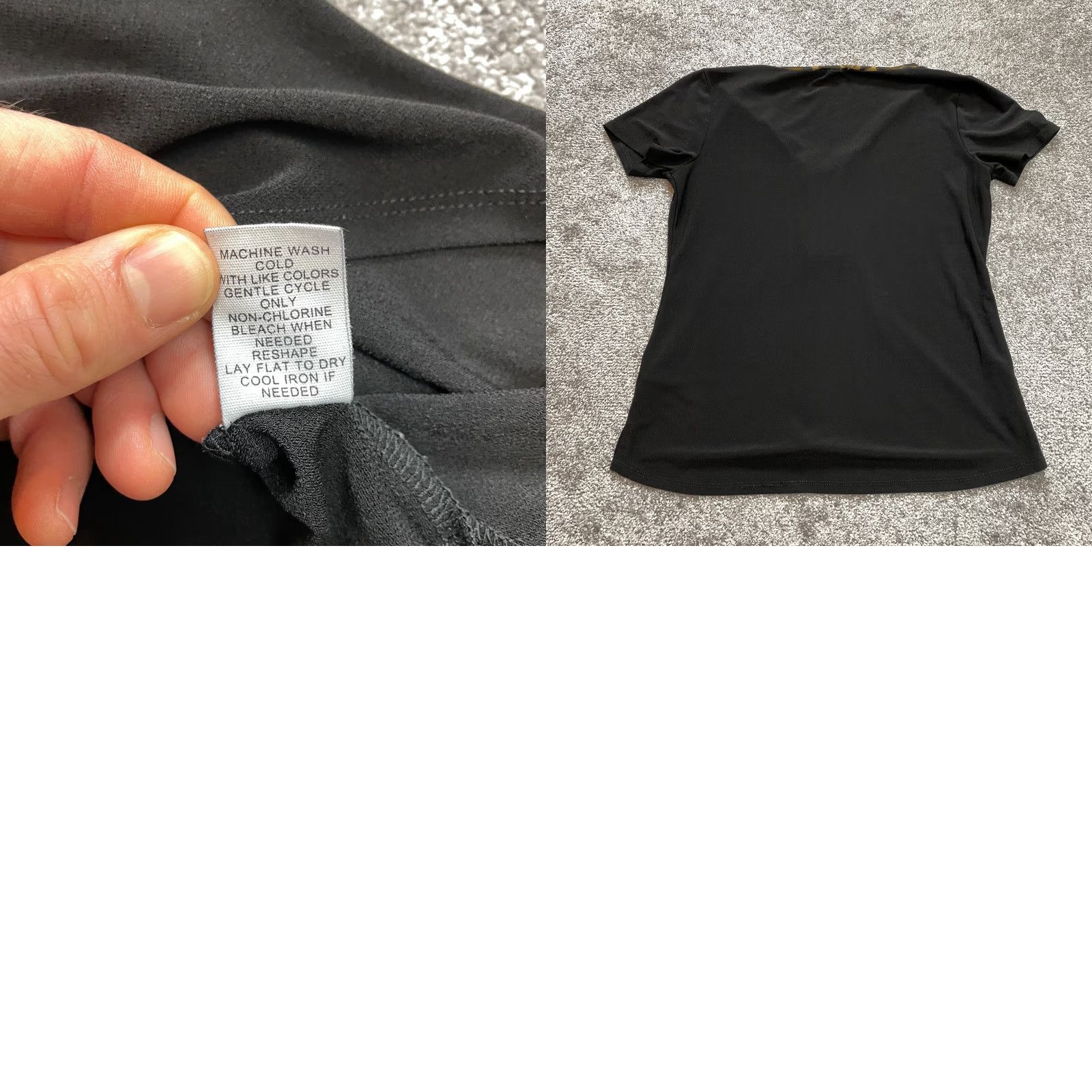 Vintage 89th & Madison Blouse Shirt Womens Small Black Short Sleeve Leopard Print Trim V-Neck Button Knit Polyester Size S / US 4 / IT 40 - 8 Thumbnail