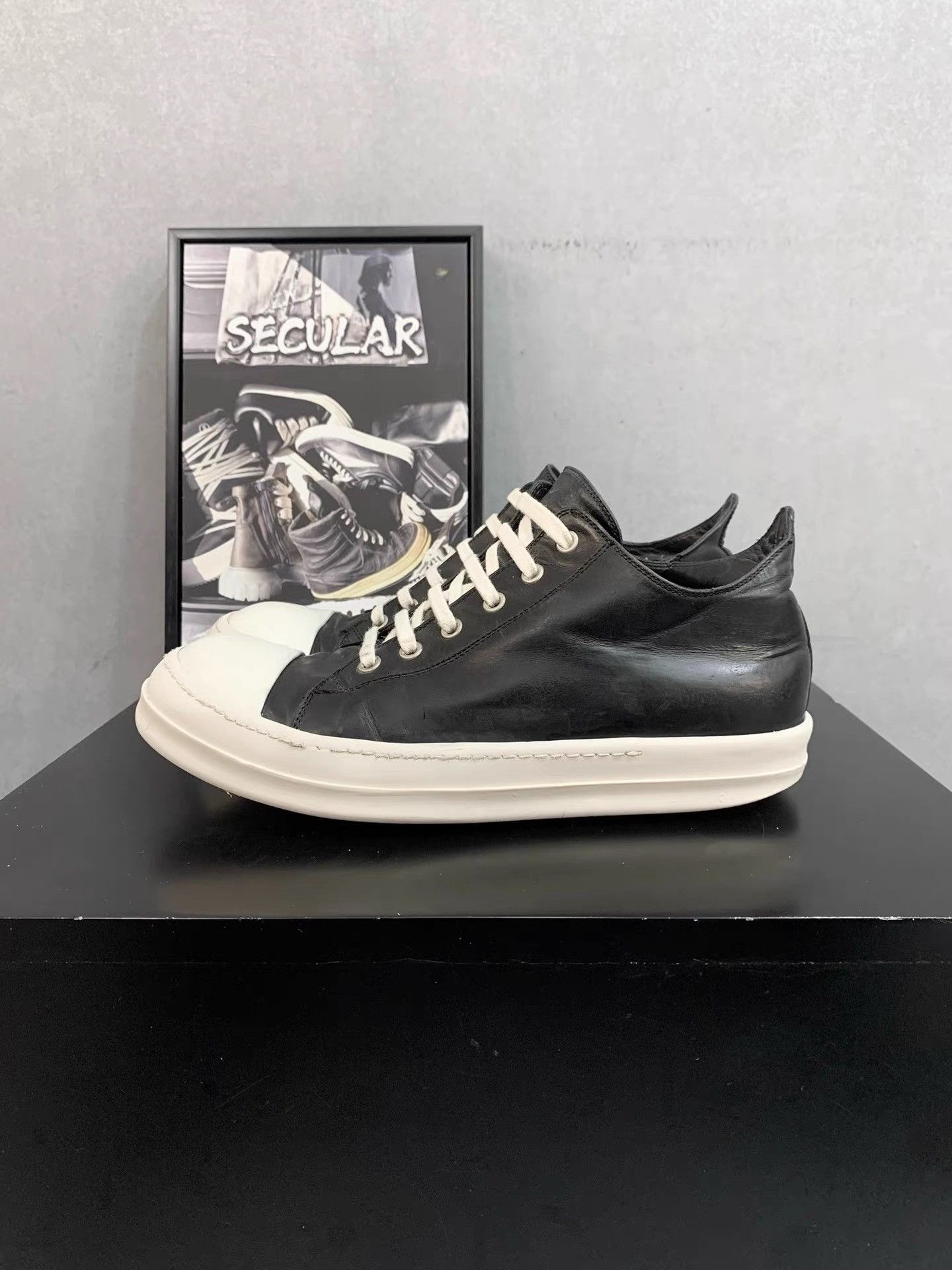 Rick Owens Rick Owens 16SS Mainline Leather Low-Top Ramones K34 Size US 7.5 / EU 40-41 - 4 Thumbnail