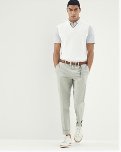 image of Brunello Cucinelli O1W1Db10424 Pants In Light Brown, Men's (Size 30)