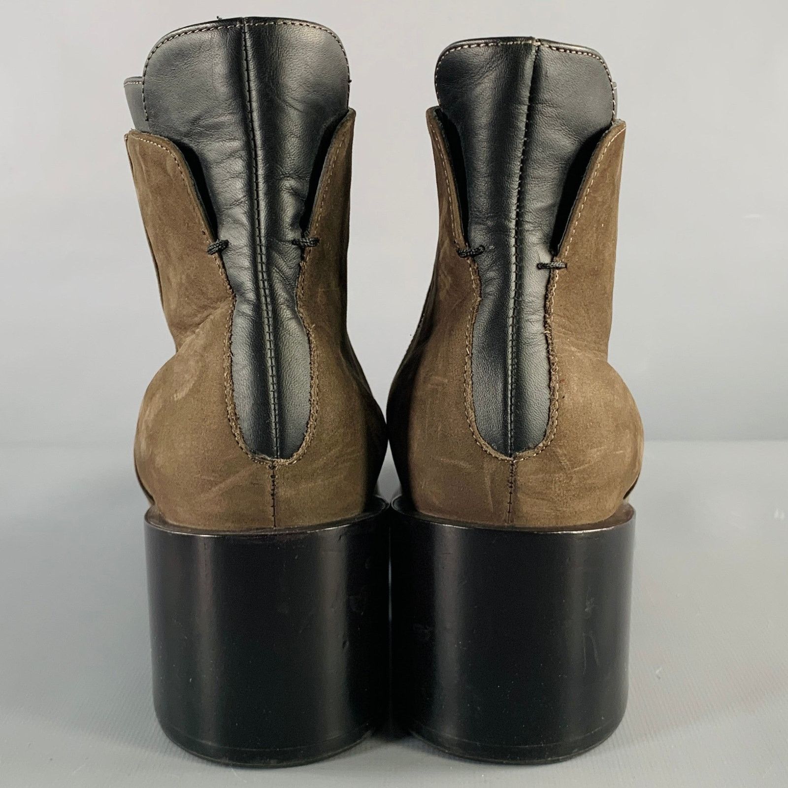 Vince VINCE Size 7.5 Grey Brown Suede Chunky Heel Boots Size US 7.5 / IT 37.5 - 3 Thumbnail