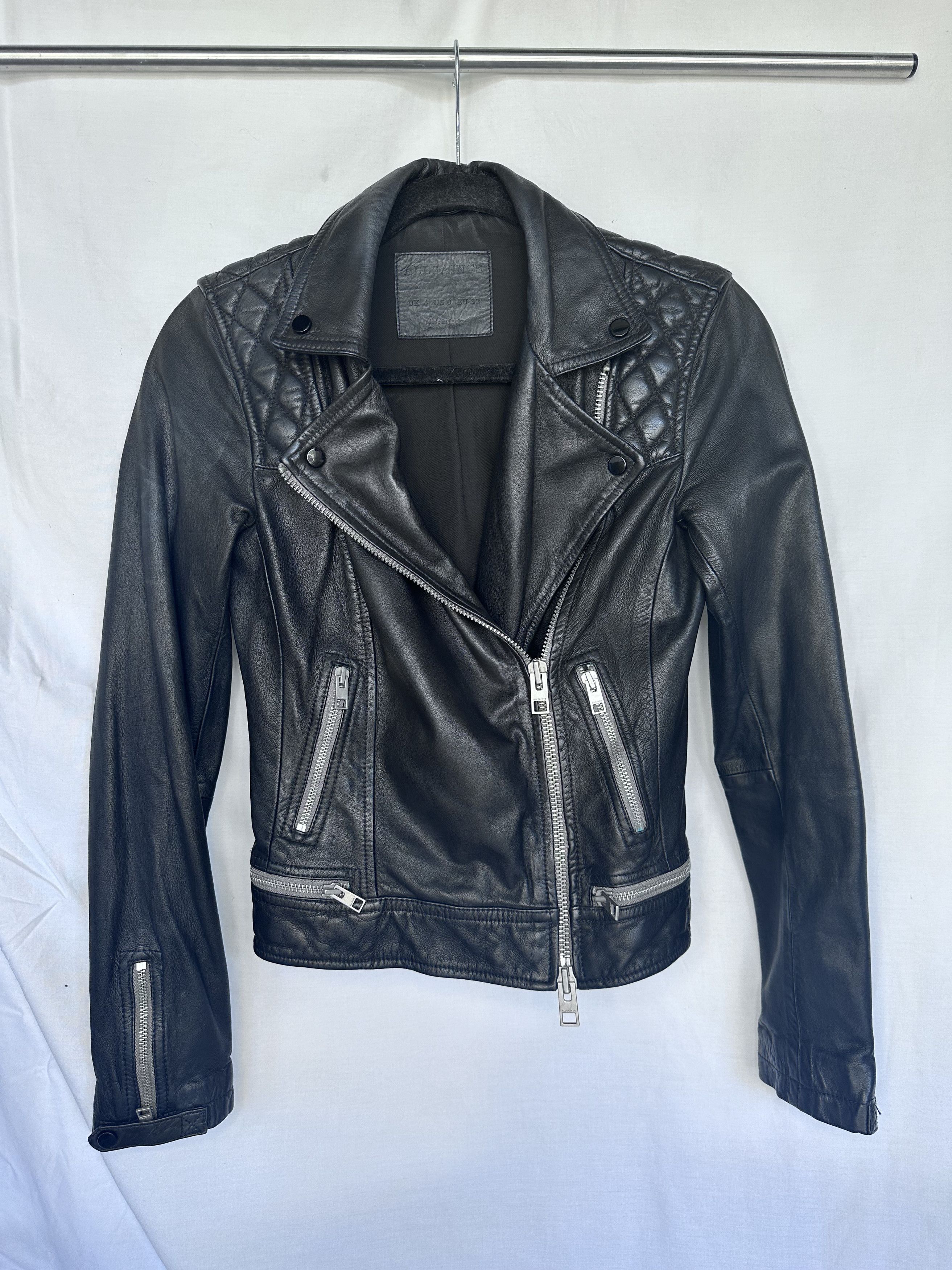 Allsaints ALLSAINTS | Cargo Leather Bike Jacket Size XS / US 0-2 / IT 36-38 - 1 Thumbnail