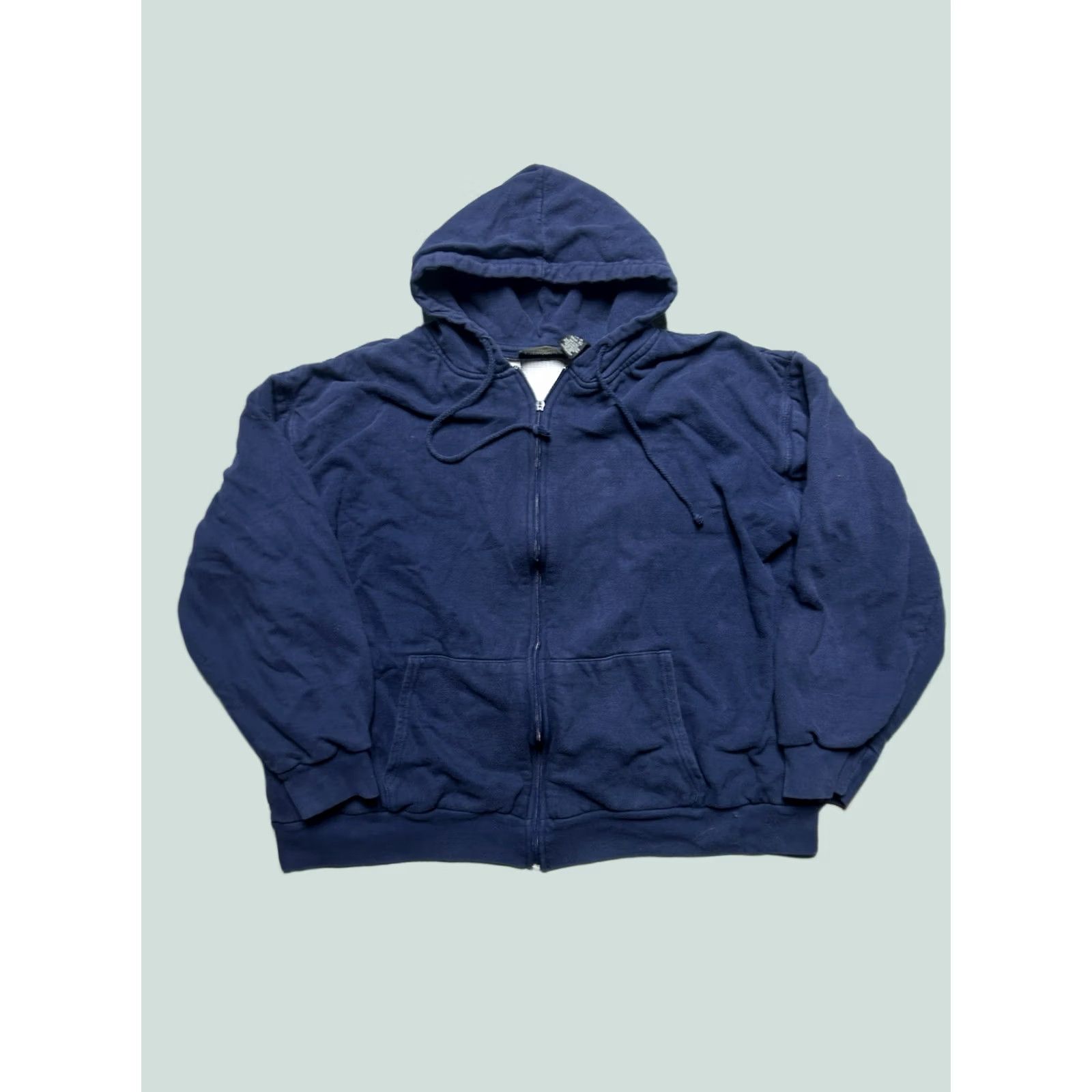 Doublet VINTAGE Highland Outfitters Hoodie Blue XL Warmth Thermal Knit Double Face Navy Full Zip Mens Size US XL / EU 56 / 4 - 1 Thumbnail