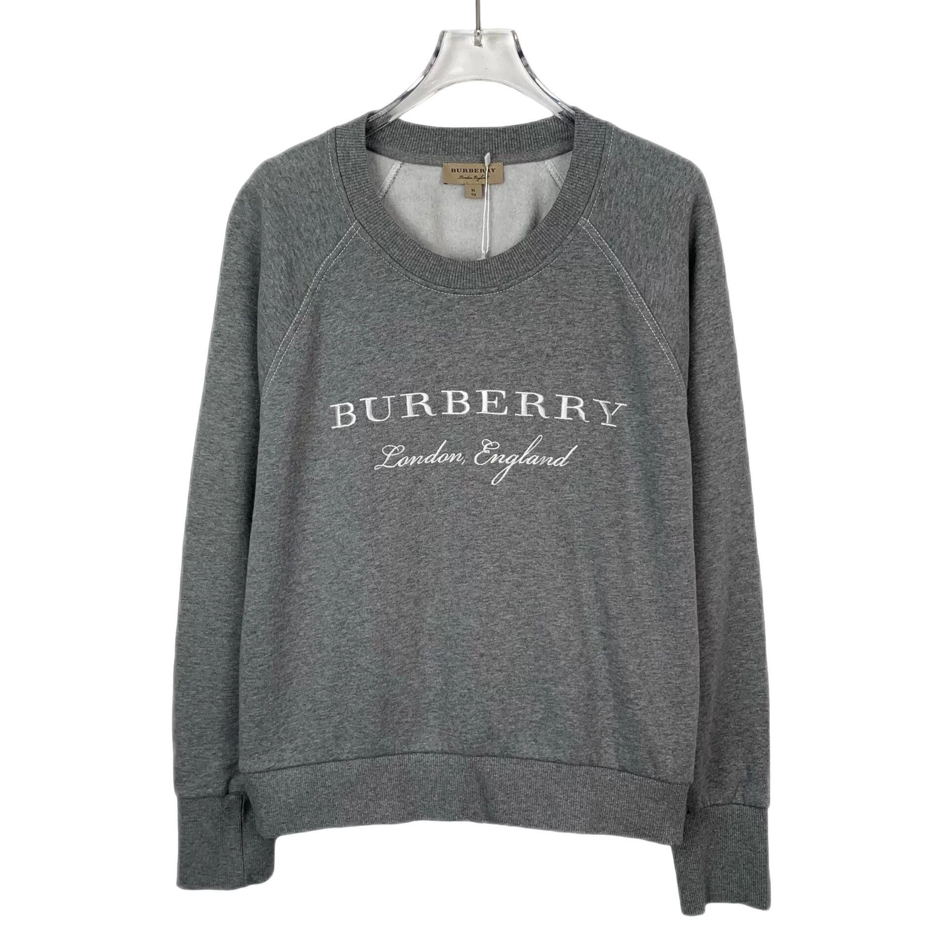 Burberry Burberry Embroidered Logo Sweatshirt Size XL Size US XL / EU 56 / 4 - 1 Thumbnail