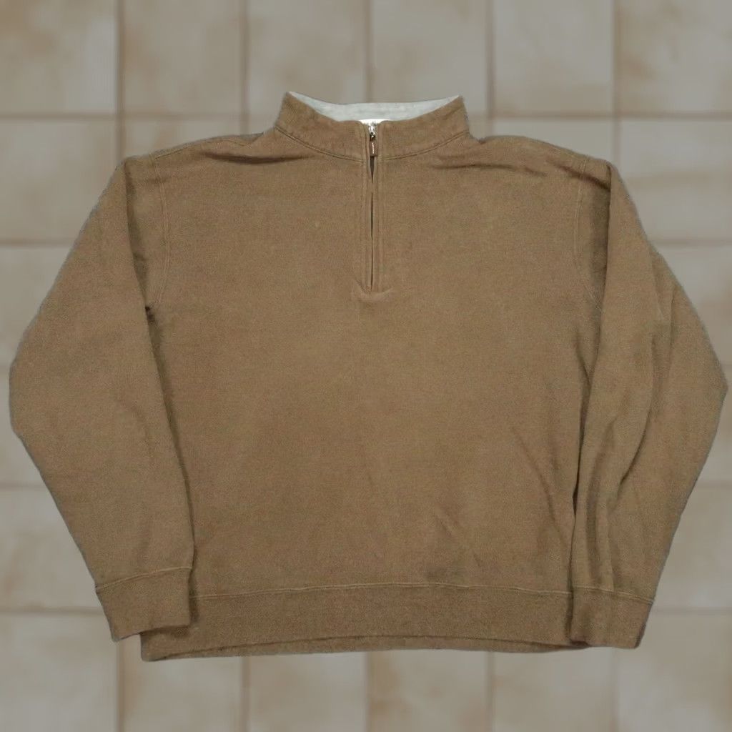 Peter Millar Peter Millar Sweater Mens Large Brown Quarter Zip Pullover Jumper Size US L / EU 52-54 / 3 - 1 Thumbnail