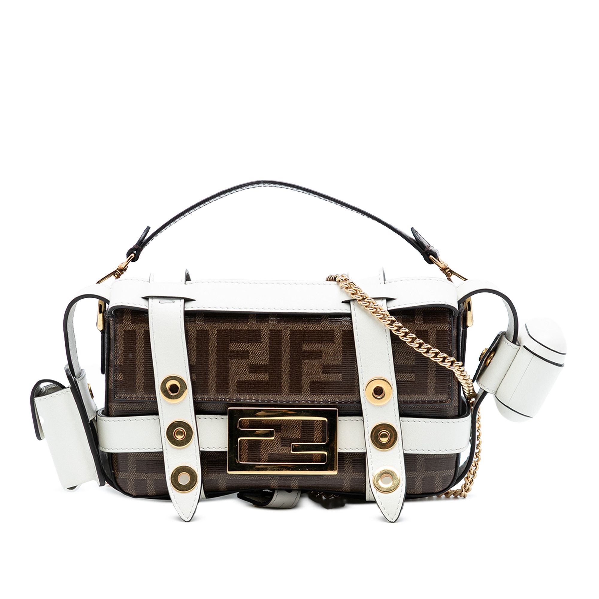 Fendi Fendi Mini Zucca Glazed Fabric Cage Baguette Satchel Size ONE SIZE - 1 Thumbnail