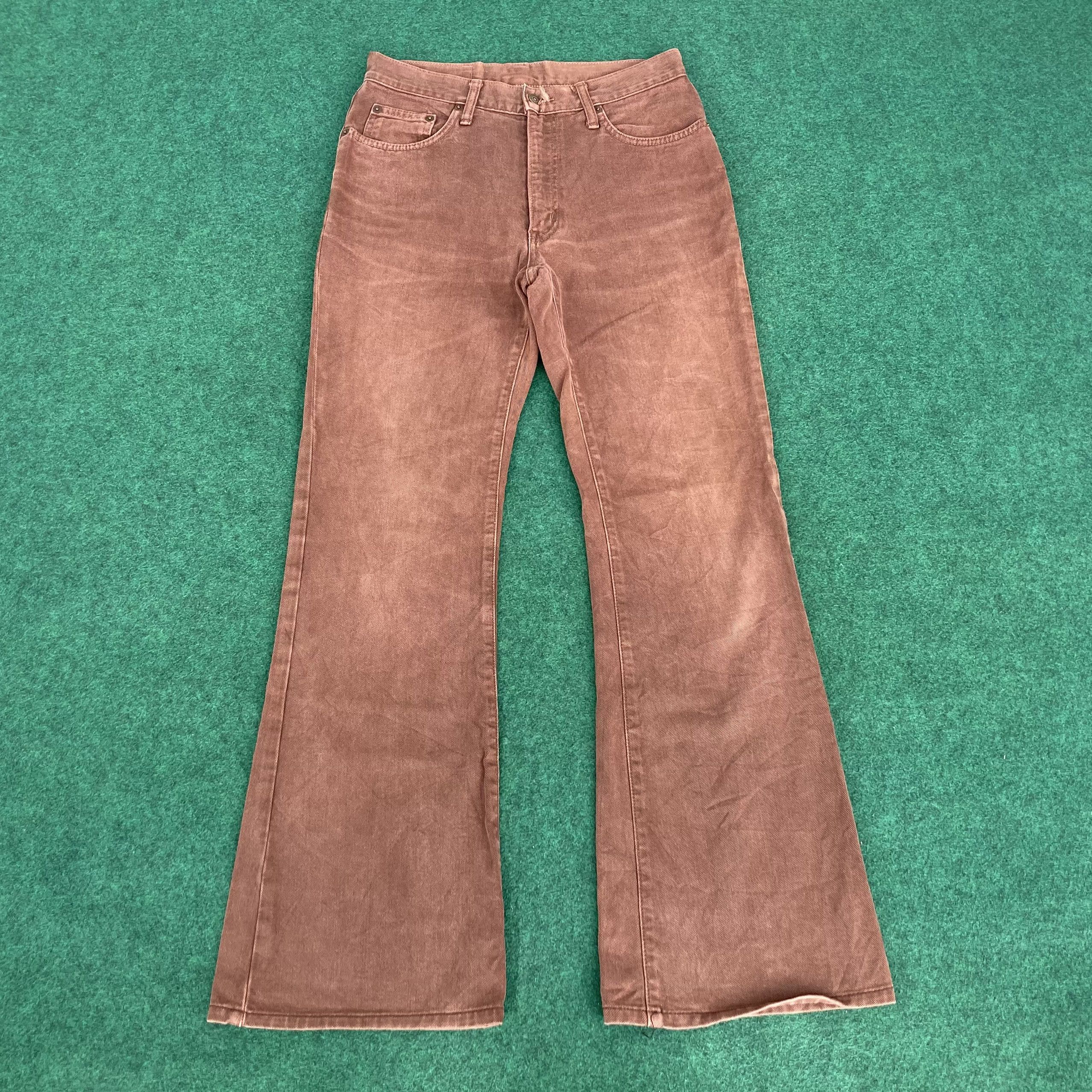 Edwin × Japanese Brand × Vintage Vtg Edwin Brown Flared Denim Bootcut Sz 29 Jeans Size US 29 - 1 Thumbnail